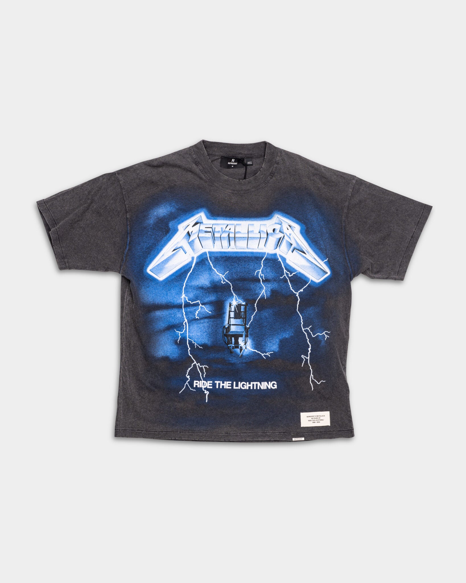 Represent Men's Metallica Ride The Lightning SS T Shirt MLM4356-20 Vintage Grey