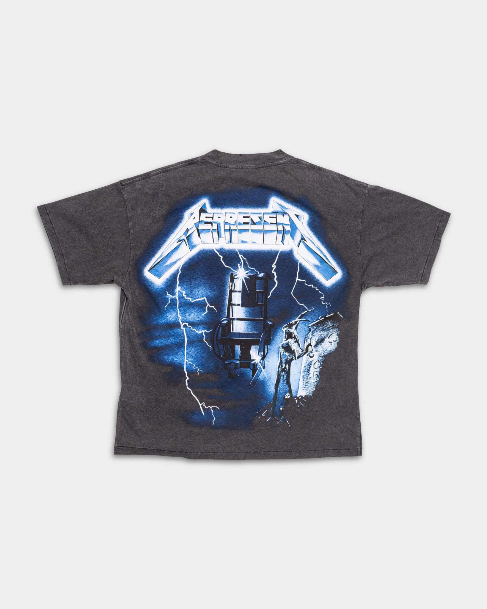 Represent Men's Metallica Ride The Lightning SS T Shirt MLM4356-20 Vintage Grey