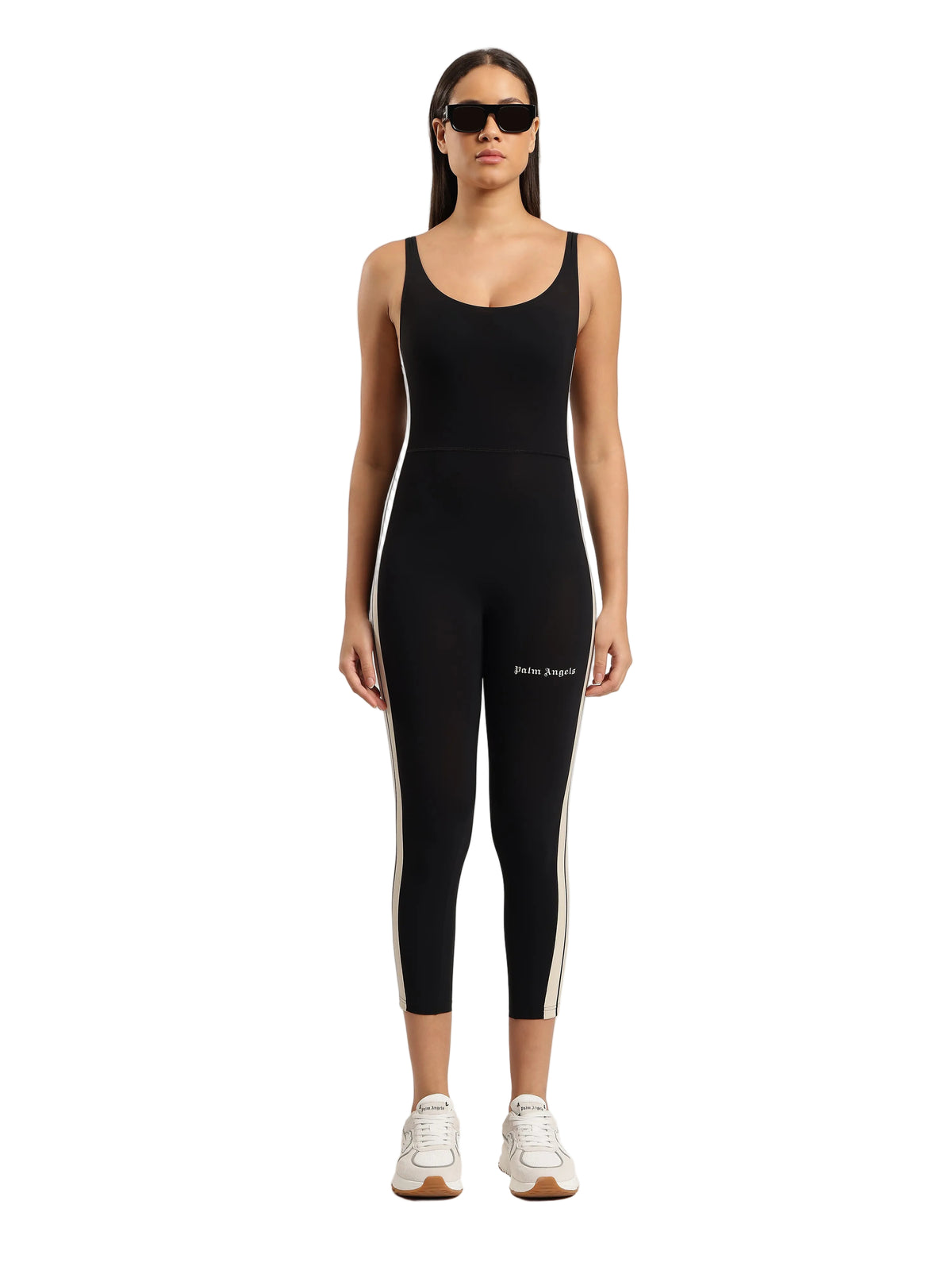 Palm Angels Womens Logo Active Track Jumpsuit | PWVP002S26FAB001-1003