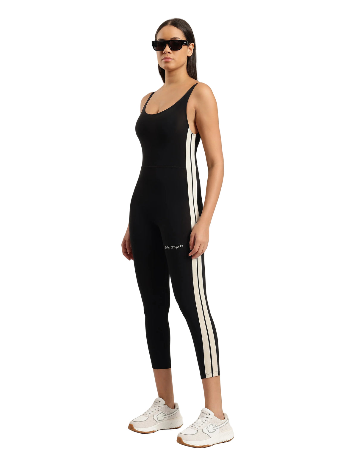 Palm Angels Womens Logo Active Track Jumpsuit | PWVP002S26FAB001-1003