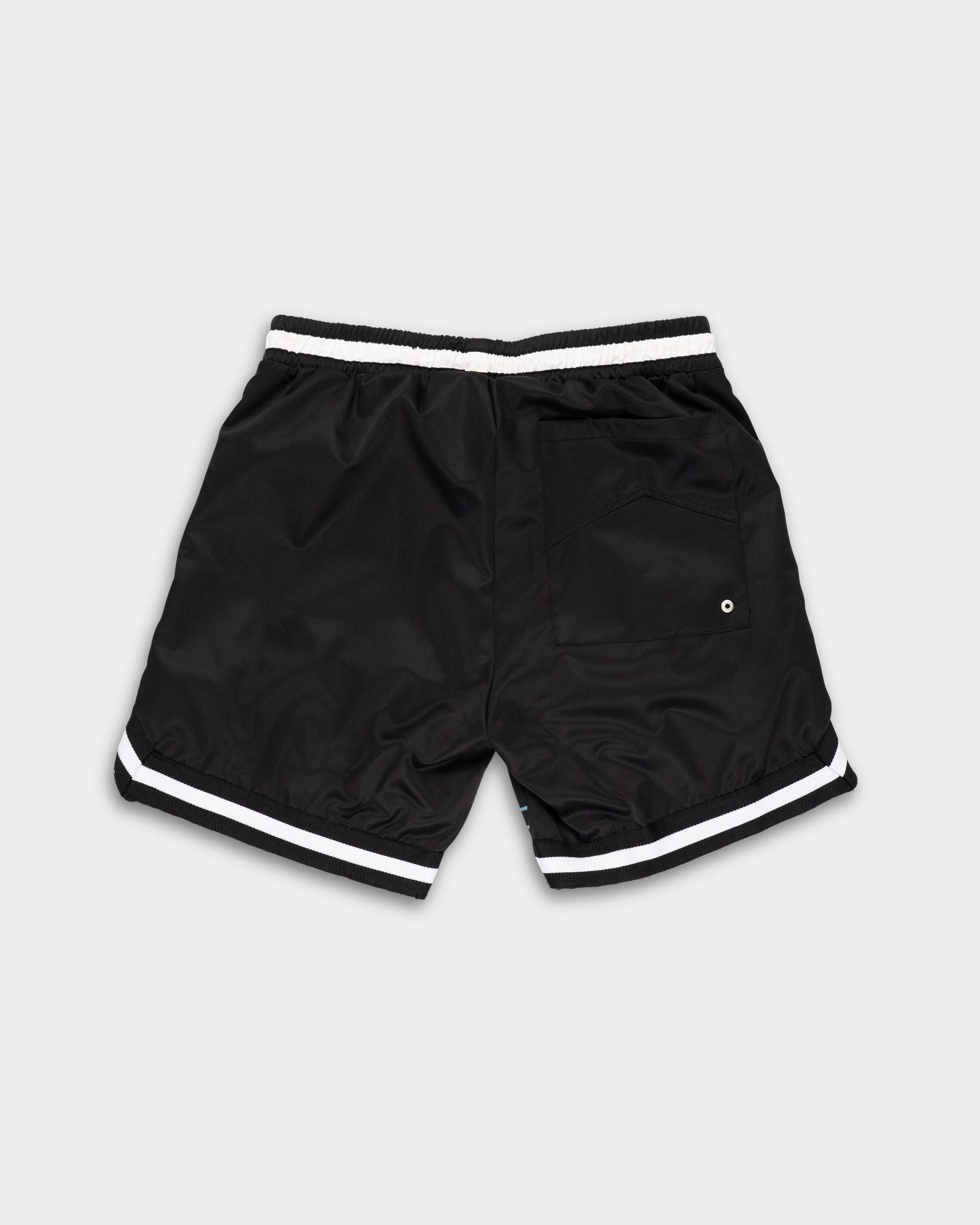 Rhude Men's Logo Basketball Swim Shorts Black/White/Blue | RHPS25SH01005-0119