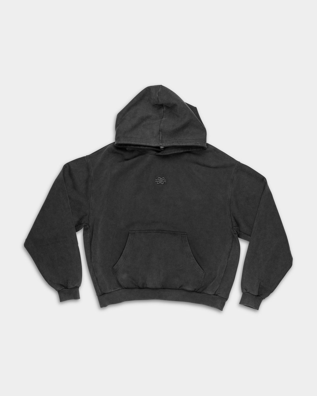Filling Pieces Men's Embroidered Boxy Hoodie Vintage Black | 412632501284-136