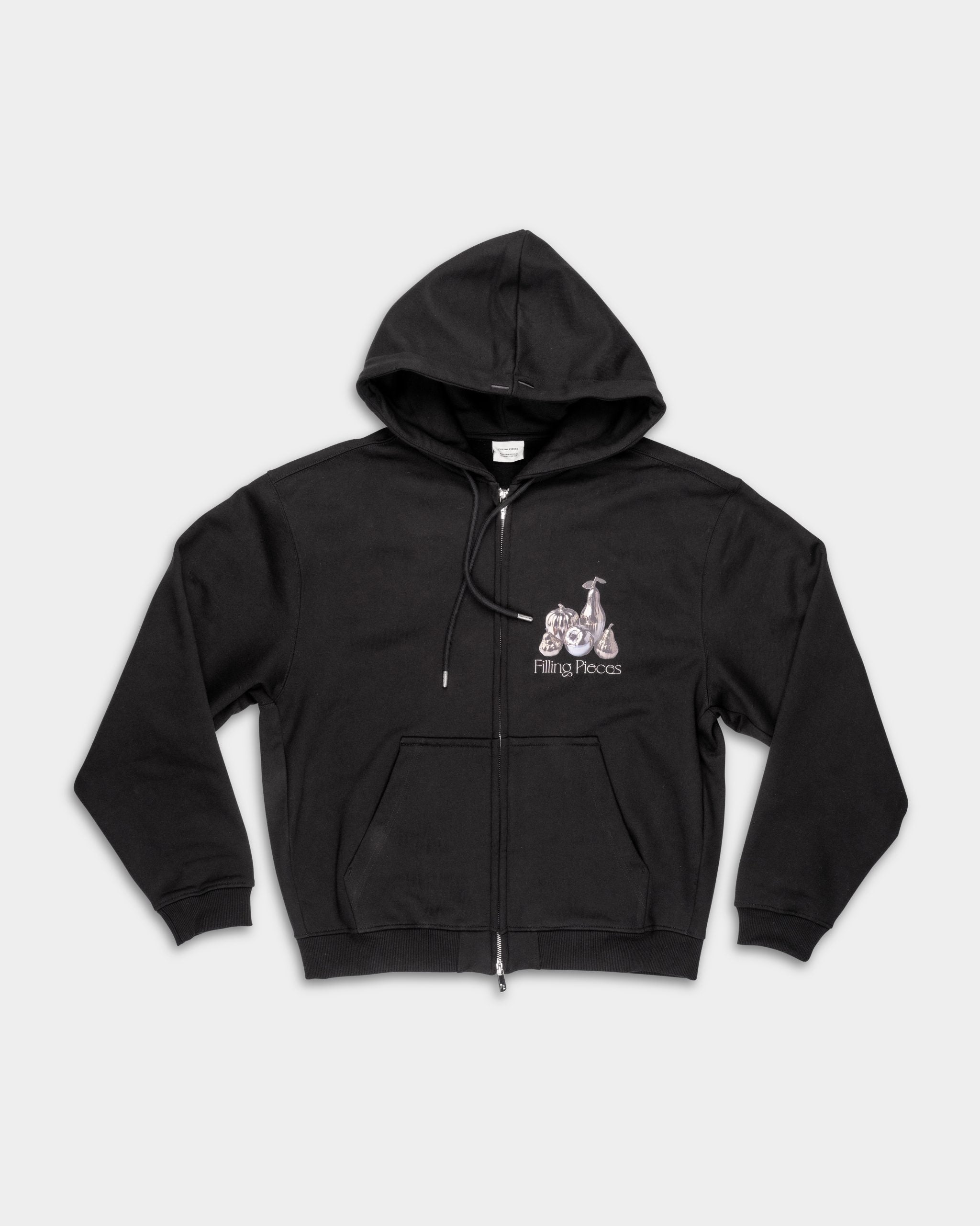 Filling Pieces Men's Chrome Fruit Zip Hoodie Black | 412633501291-130
