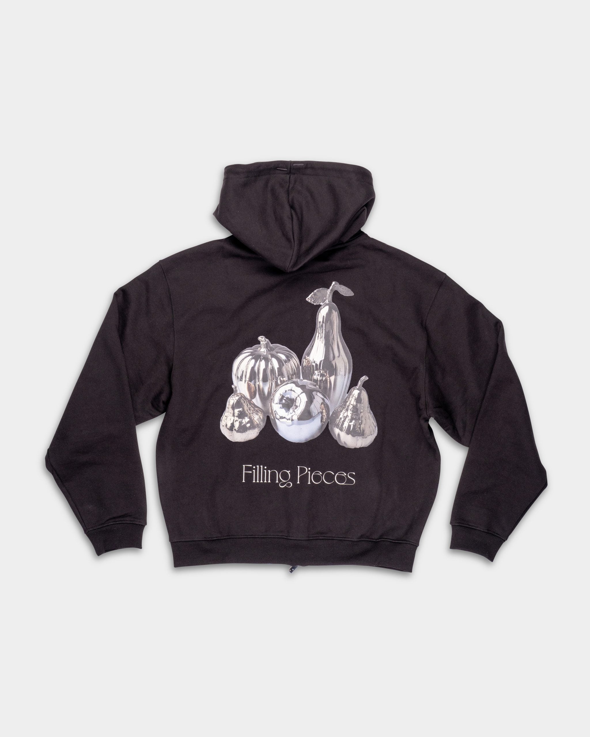 Filling Pieces Men's Chrome Fruit Zip Hoodie Black | 412633501291-130
