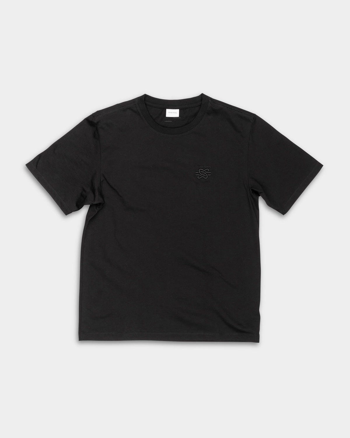 Filling Pieces Men's Embroidered Knot T Shirt Black | 412520500143-130