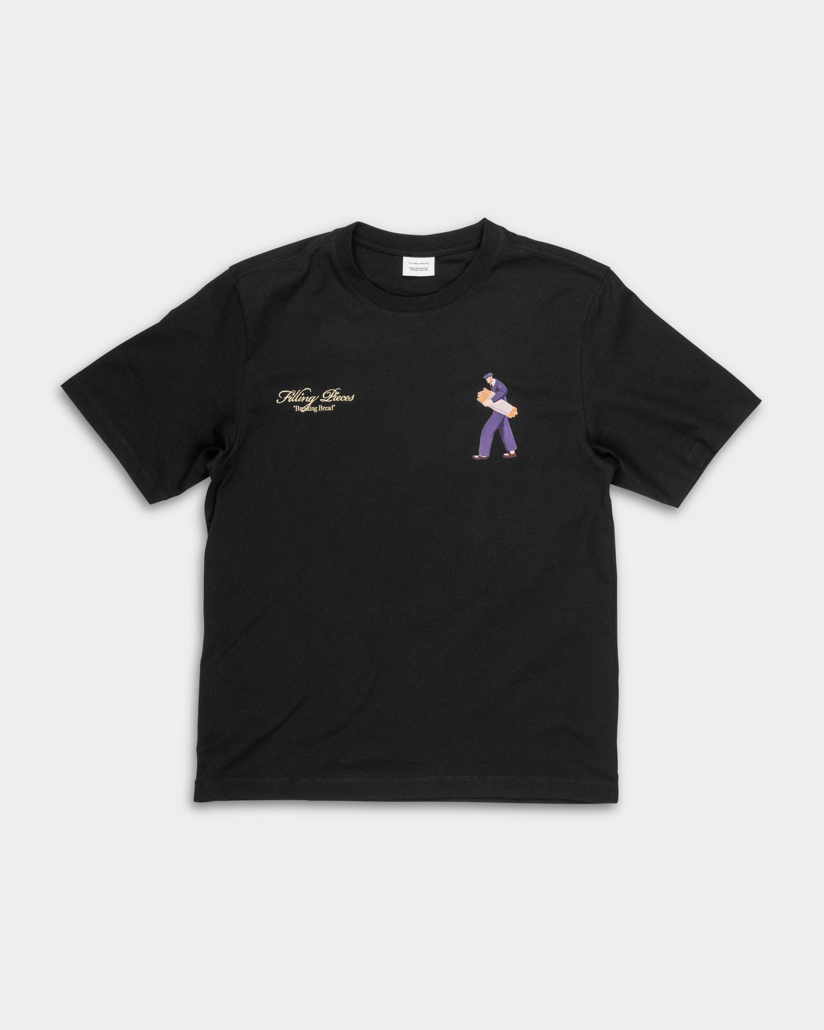 Filling Pieces Men's Bakery T Shirt Black | 412620500286-130