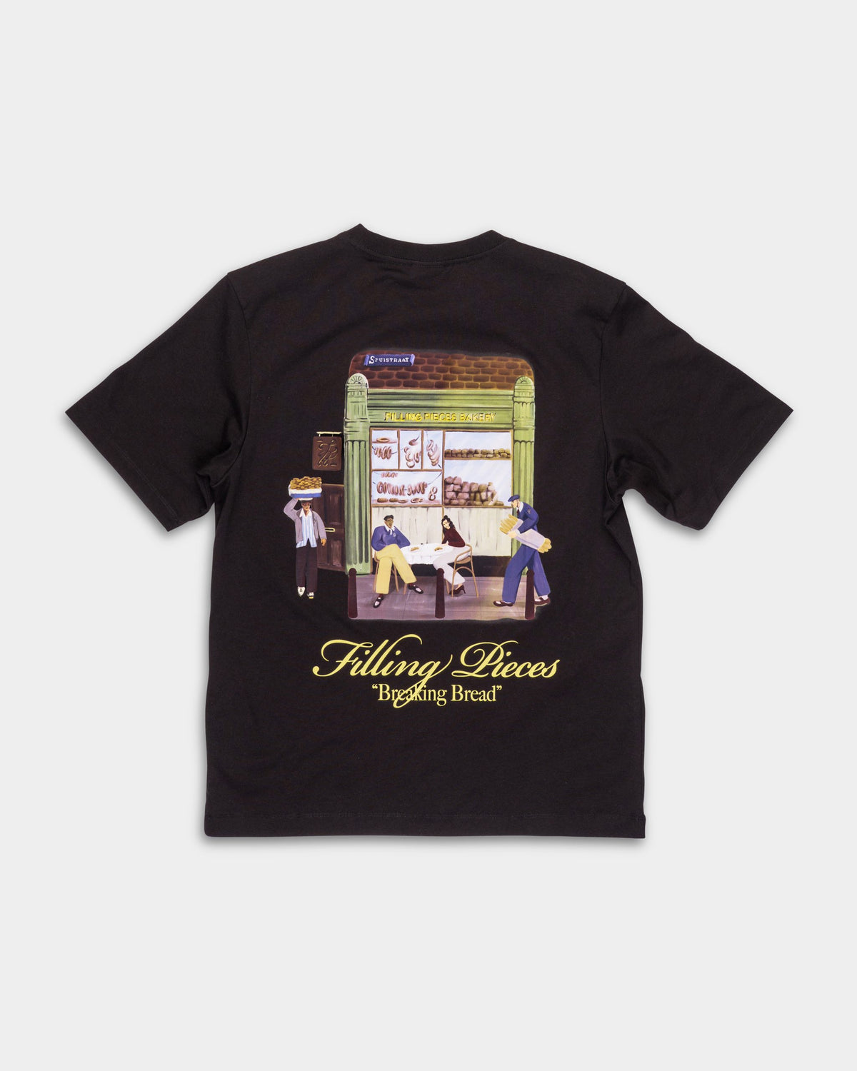 Filling Pieces Men's Bakery T Shirt Black | 412620500286-130