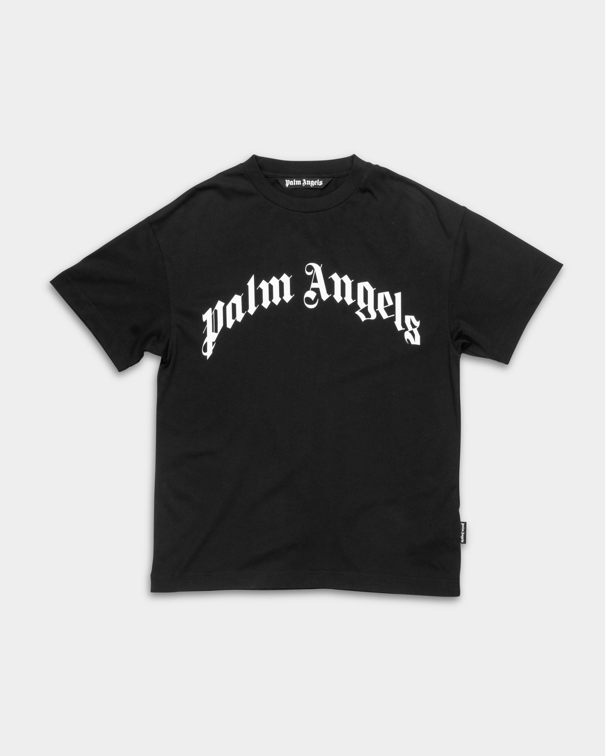 Palm Angels Men's Curved Logo Regular Tee | Hydraulics Stores