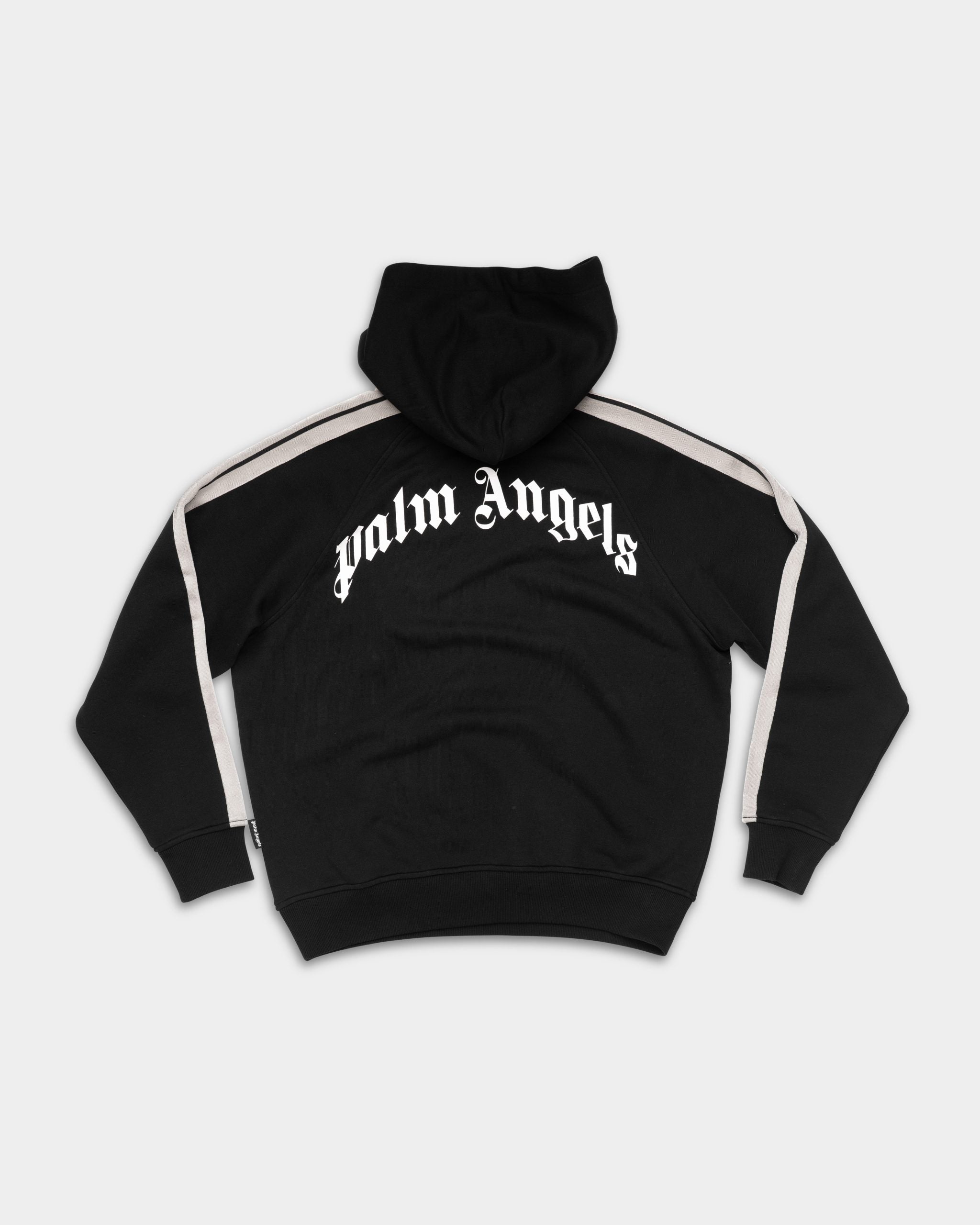 Palm Angels Men's Back Curved Logo Track Hoodie | PMBB17QS26FLE001-1003