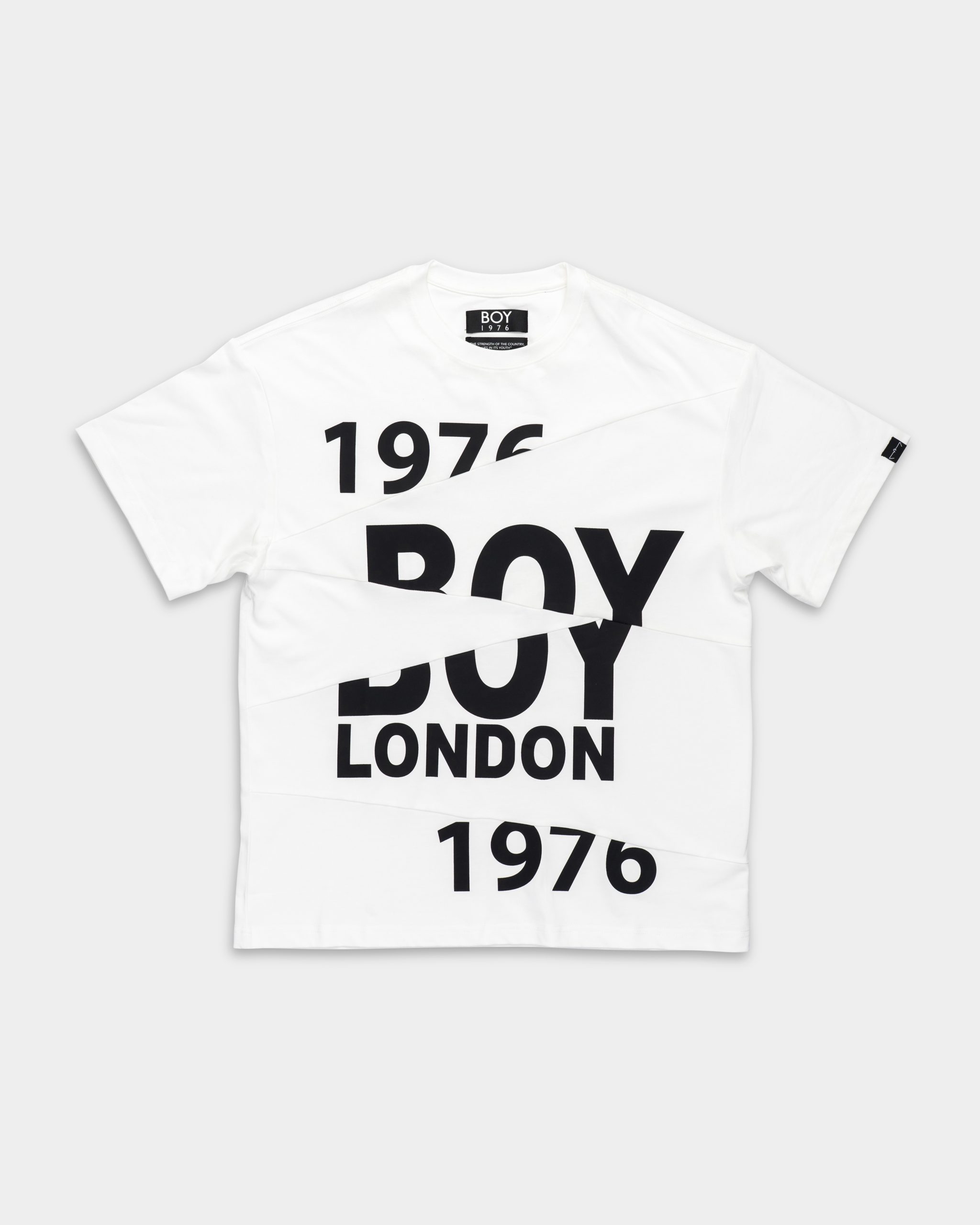 BOY London Men's Chopped T Shirt Ecru/Black |