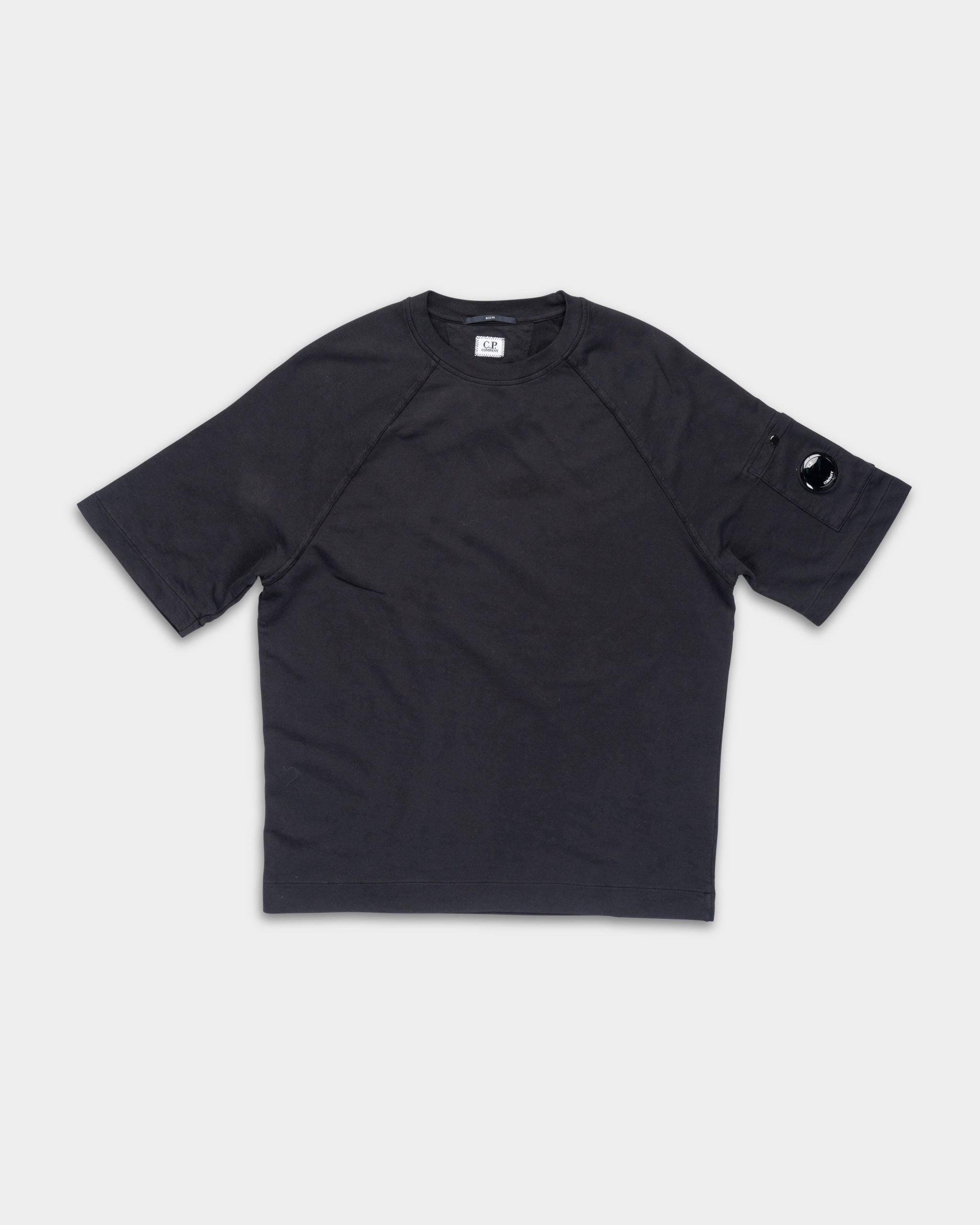 CP Company Men's Short Sleeve Sweatshirt Black | 20CMSS034A002246G-999