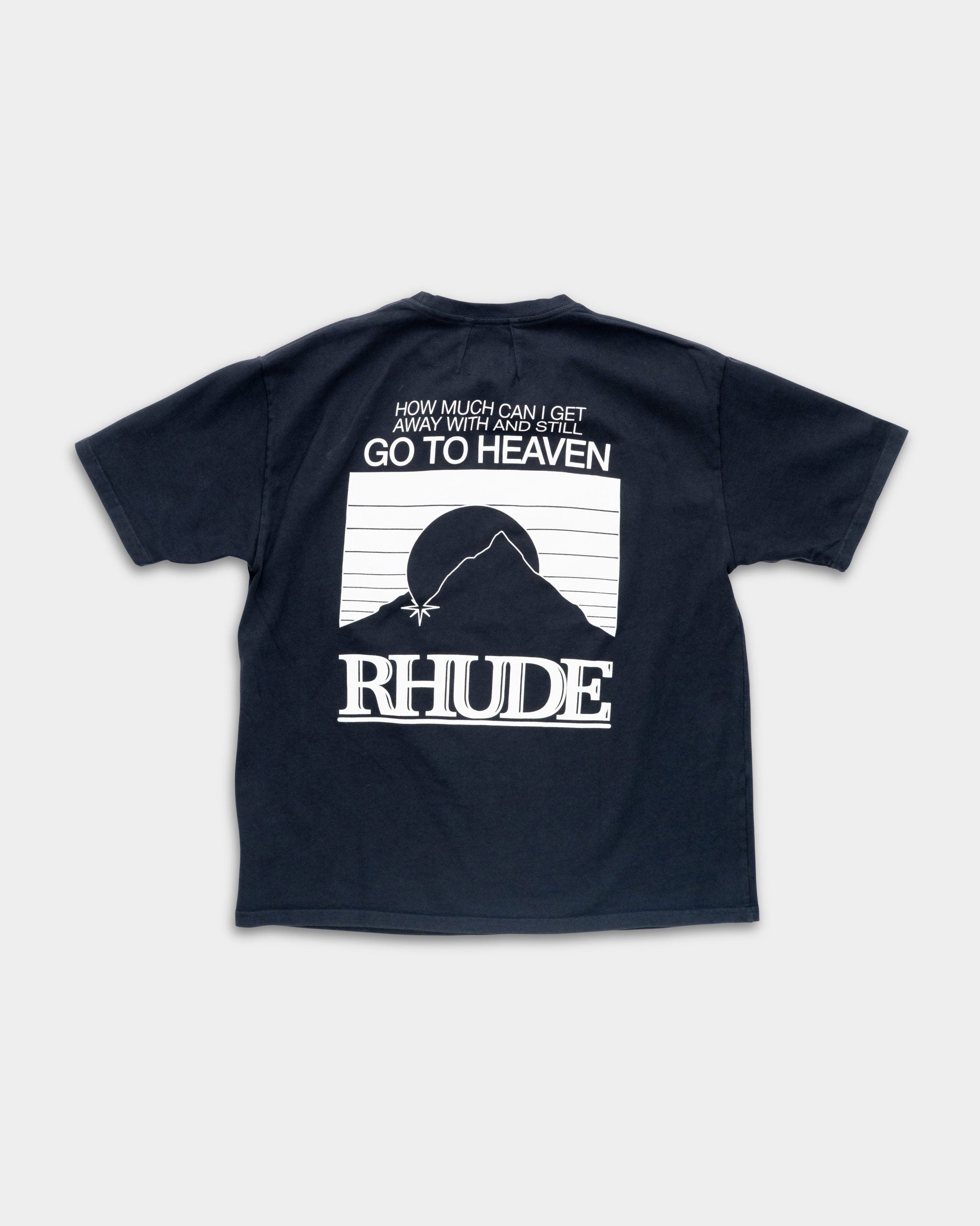 Rhude Men's Moonlight Pack Tee Vintage Black/White | RHPS26TT07012-3167