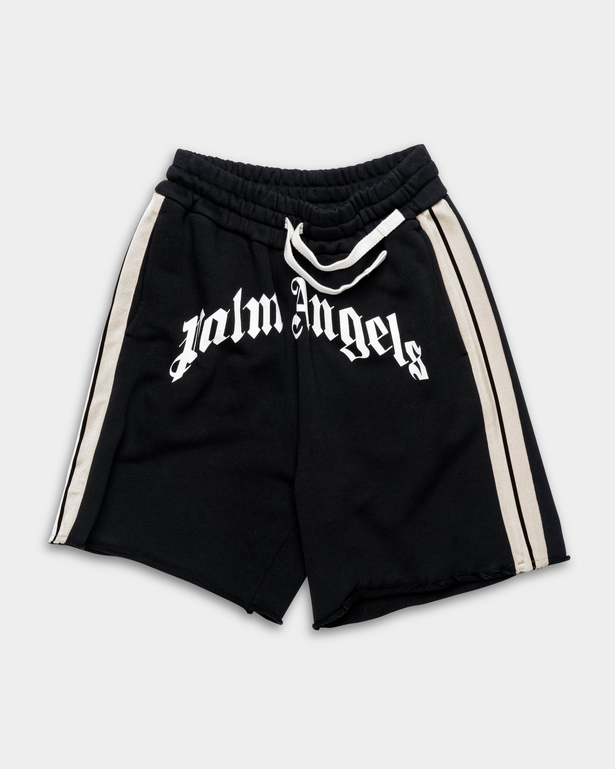 Palm Angels Men's Curved Logo Track Sweatshorts | PMCI02DS26FLE001-1003