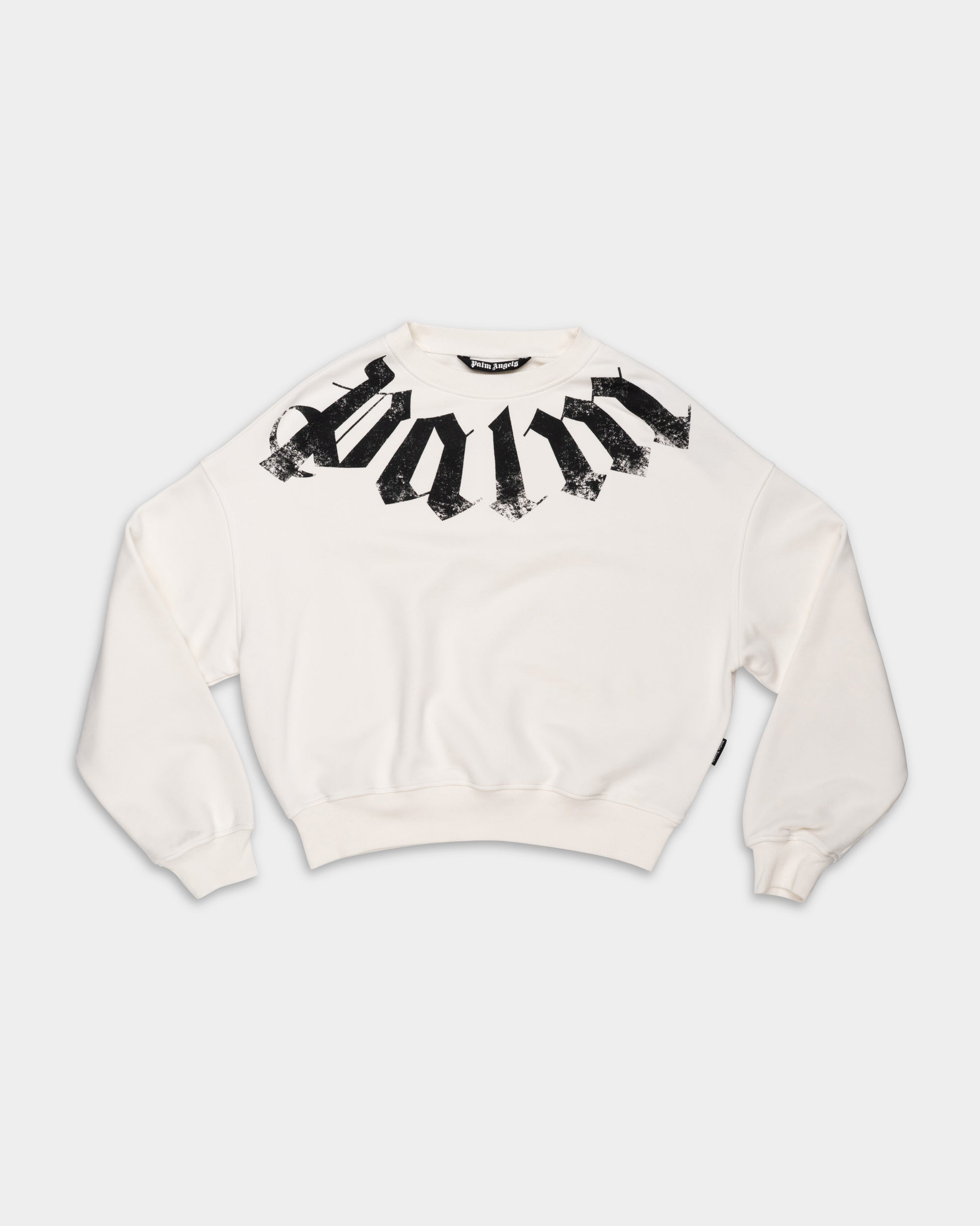(Core) Palm Angels Men's Big Neck Logo Loose Crew | PMBA08JS26FLE001-0310
