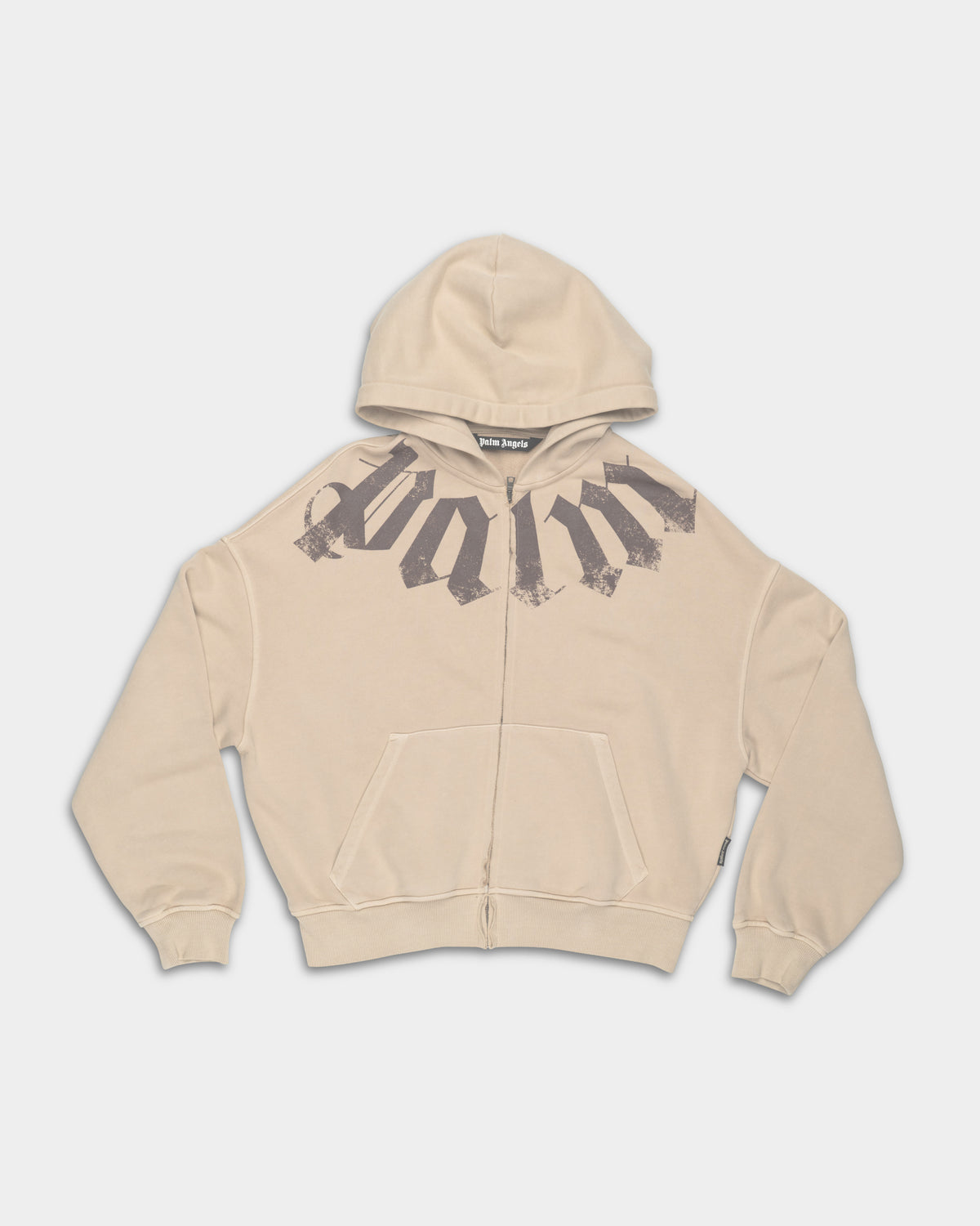 (Core) Palm Angels Men's Big Neck Logo Zip Loose Hoodie | PMBE02FS26FLE001-6160