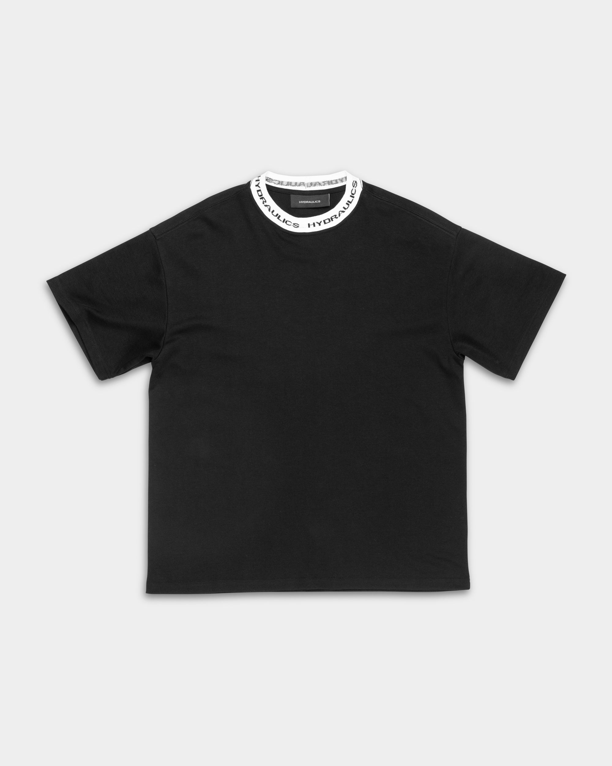 Hydraulics Contrast Branded Ribbing Oversized Fit T Shirt Black