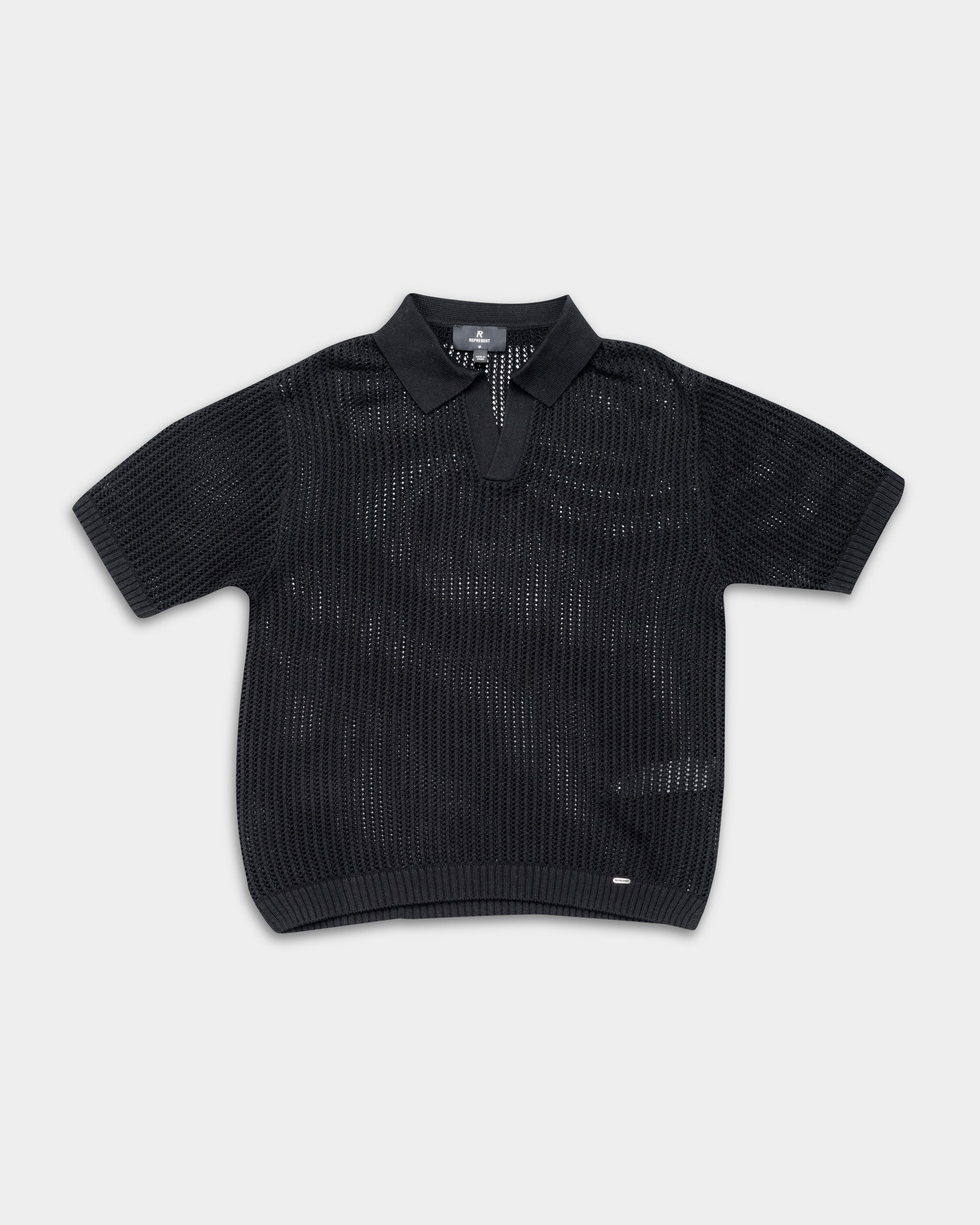 Represent Men's Beverly Knit Polo | MLM100725-01-Jet Black