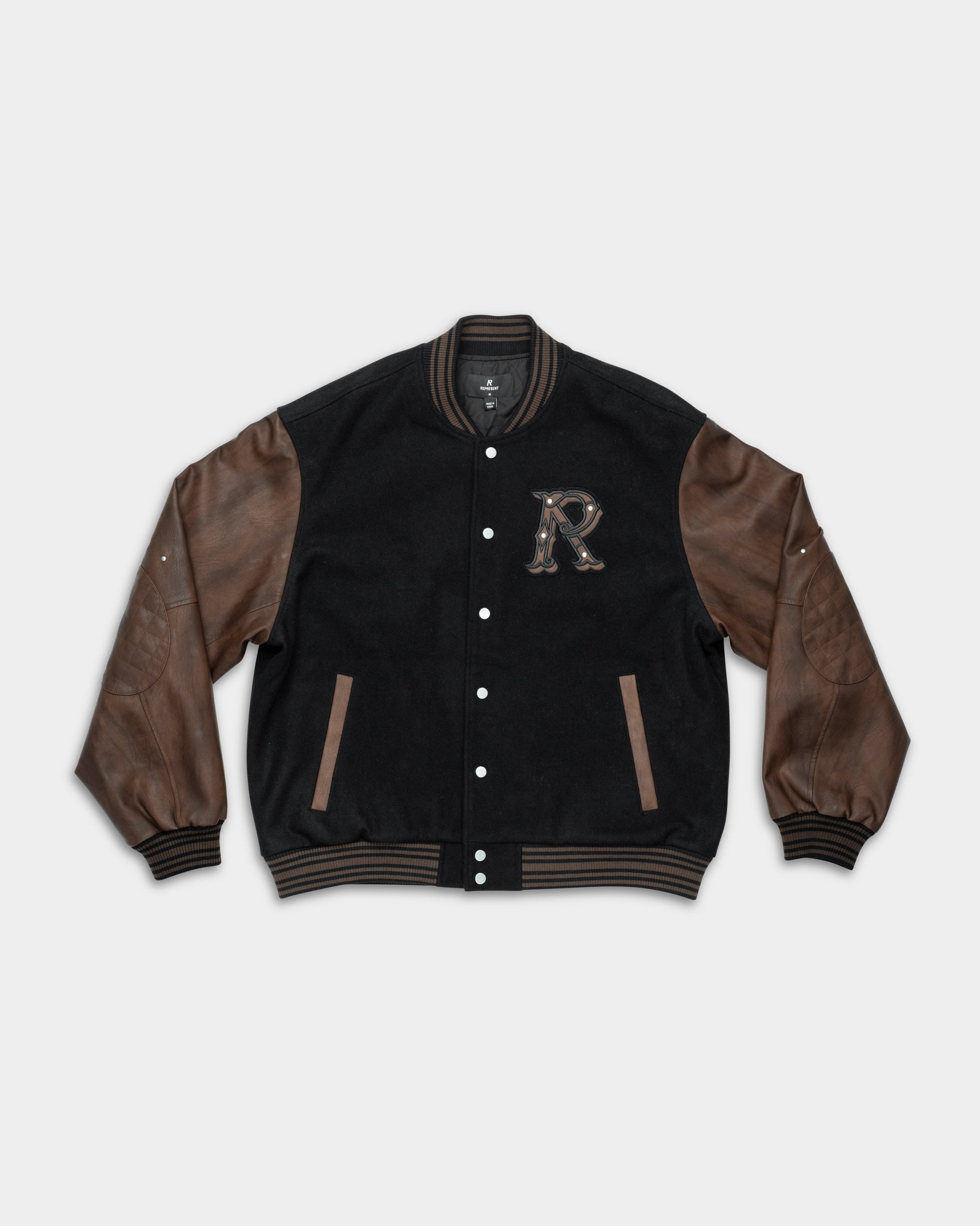 Represent Men's Varsity Bomber | MLM100543-01-Jet Black