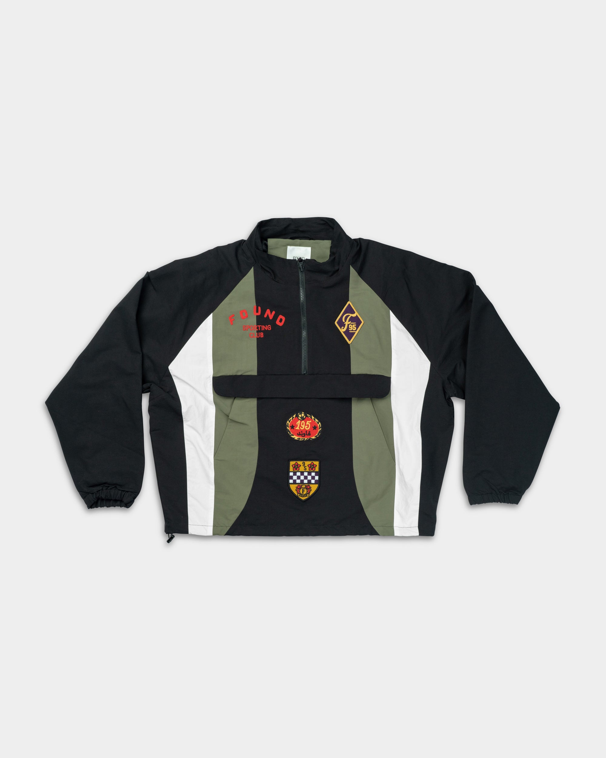 Found Men's Sporting Club Track Jacket Olive/Cream/Black | FOSS26JA01316-6353