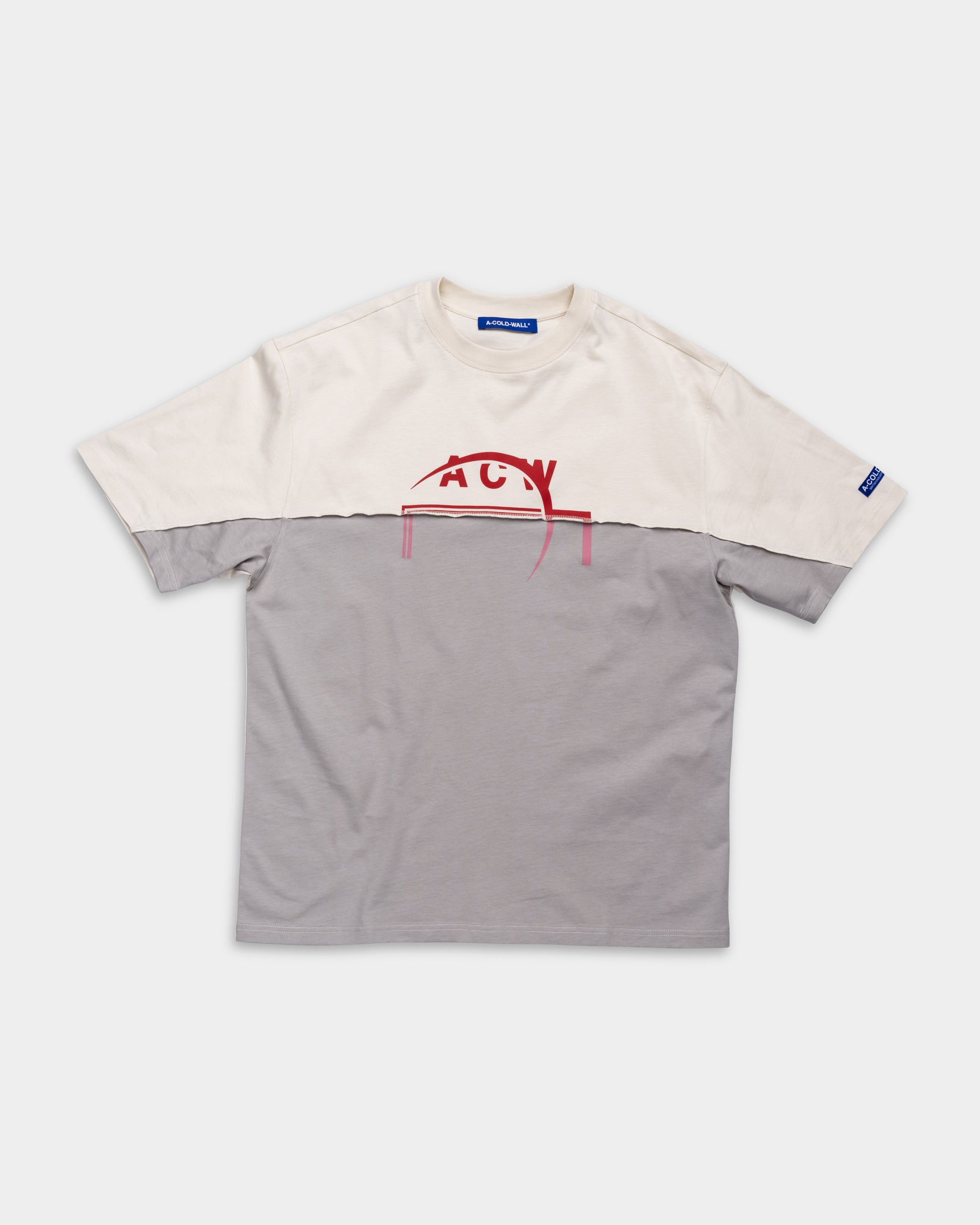 A Cold Wall Men's Split Logo T Shirt | ACWMTS2430-46-Shale