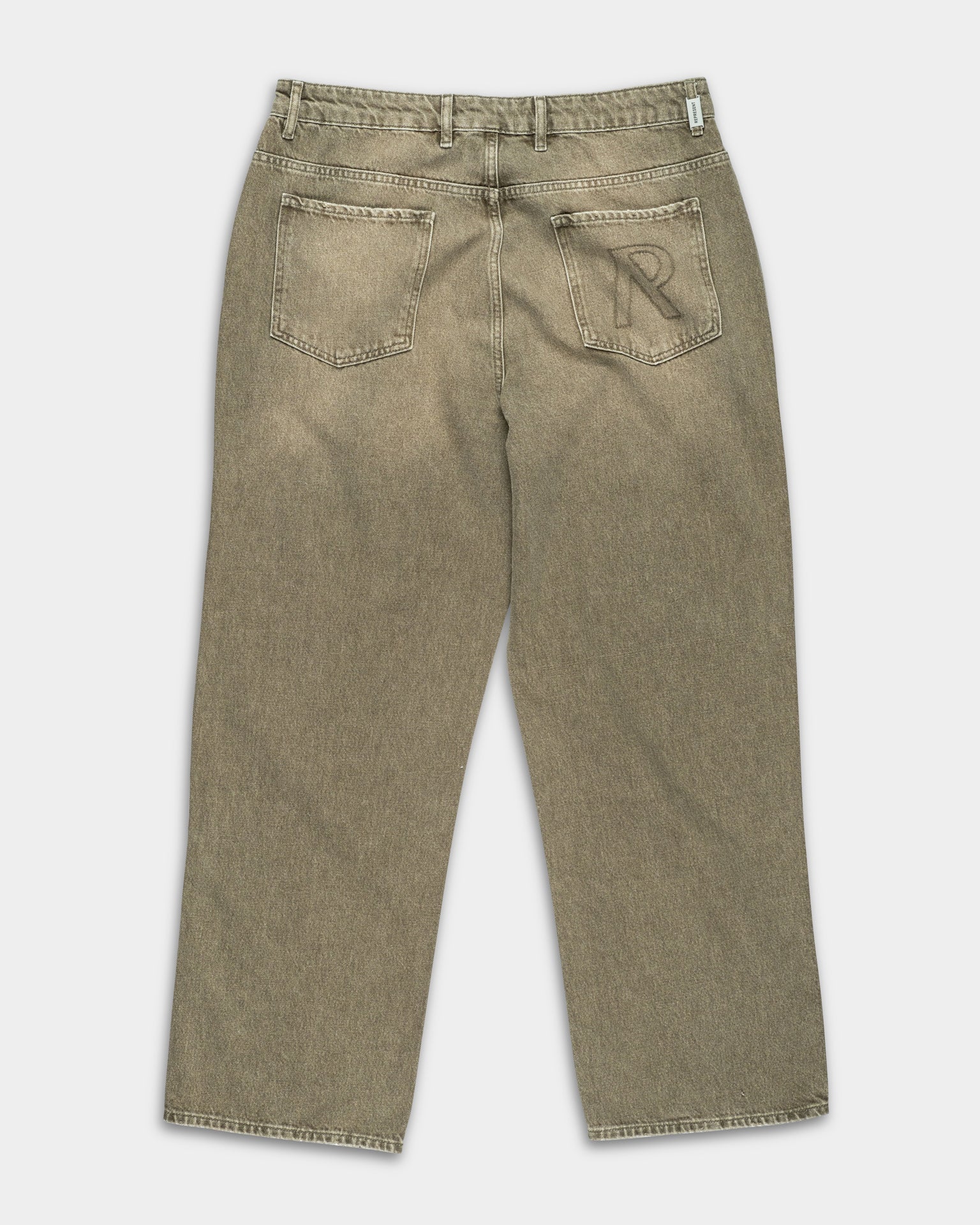 Represent Men's R3 Baggy Denim | MLM100333-59-Washed Olive