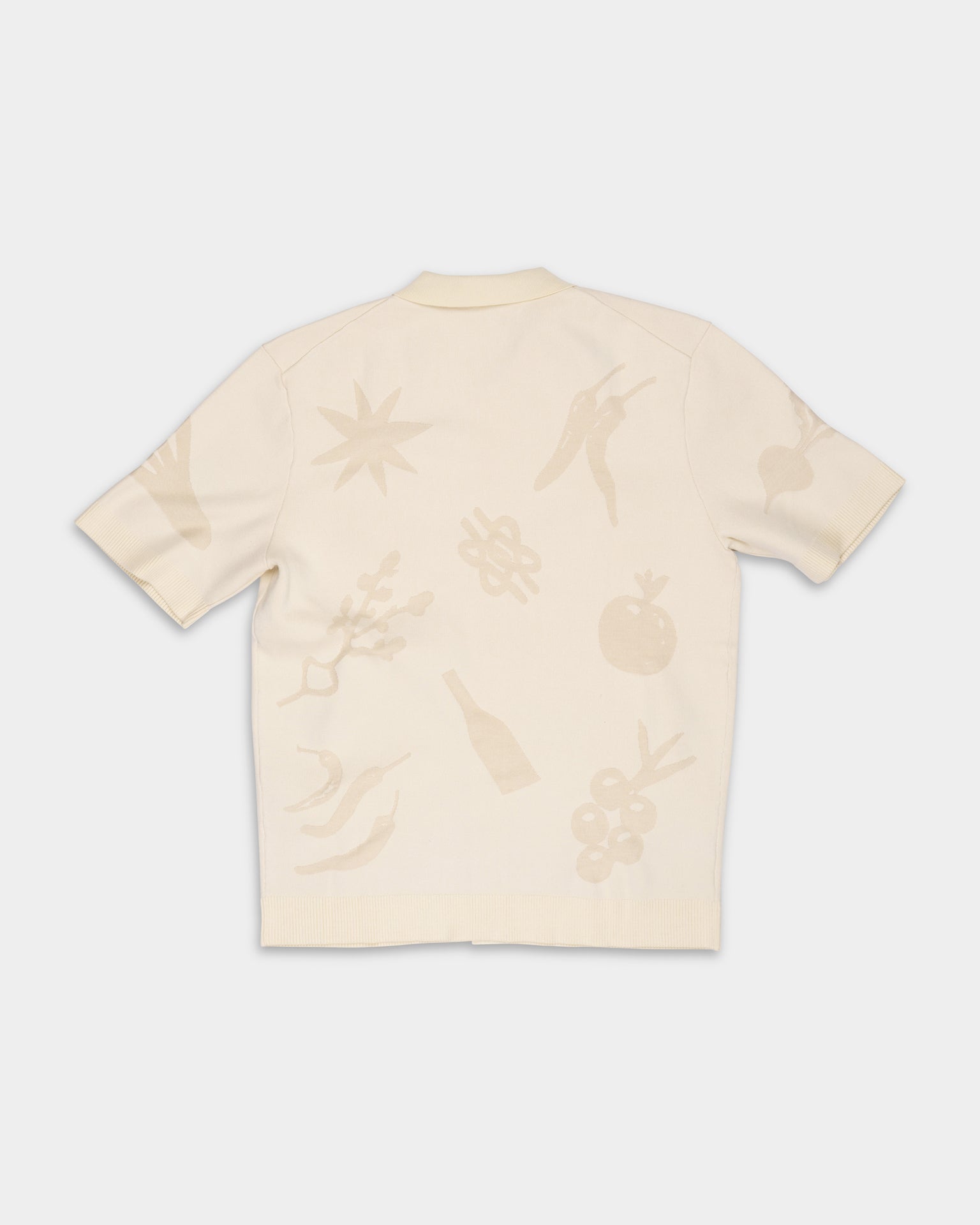 Filling Pieces Men's Knit Shirt Breaking Bread Antique White | 412671500303-214
