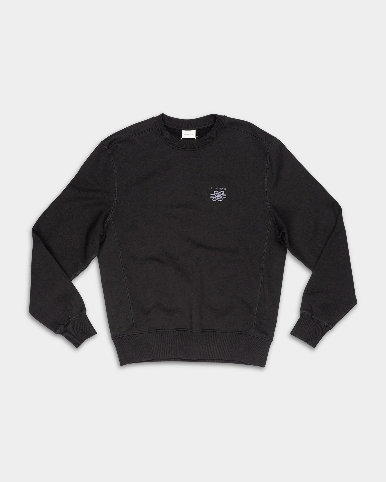 Filling Pieces Men's Sweatshirt Embroidered Knot Black | 412530500143-130