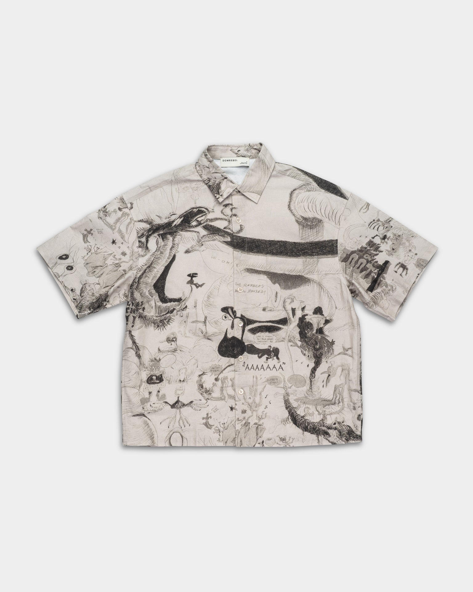 Dom Rebel Men's Megalo Short Sleeve Shirt | Beige