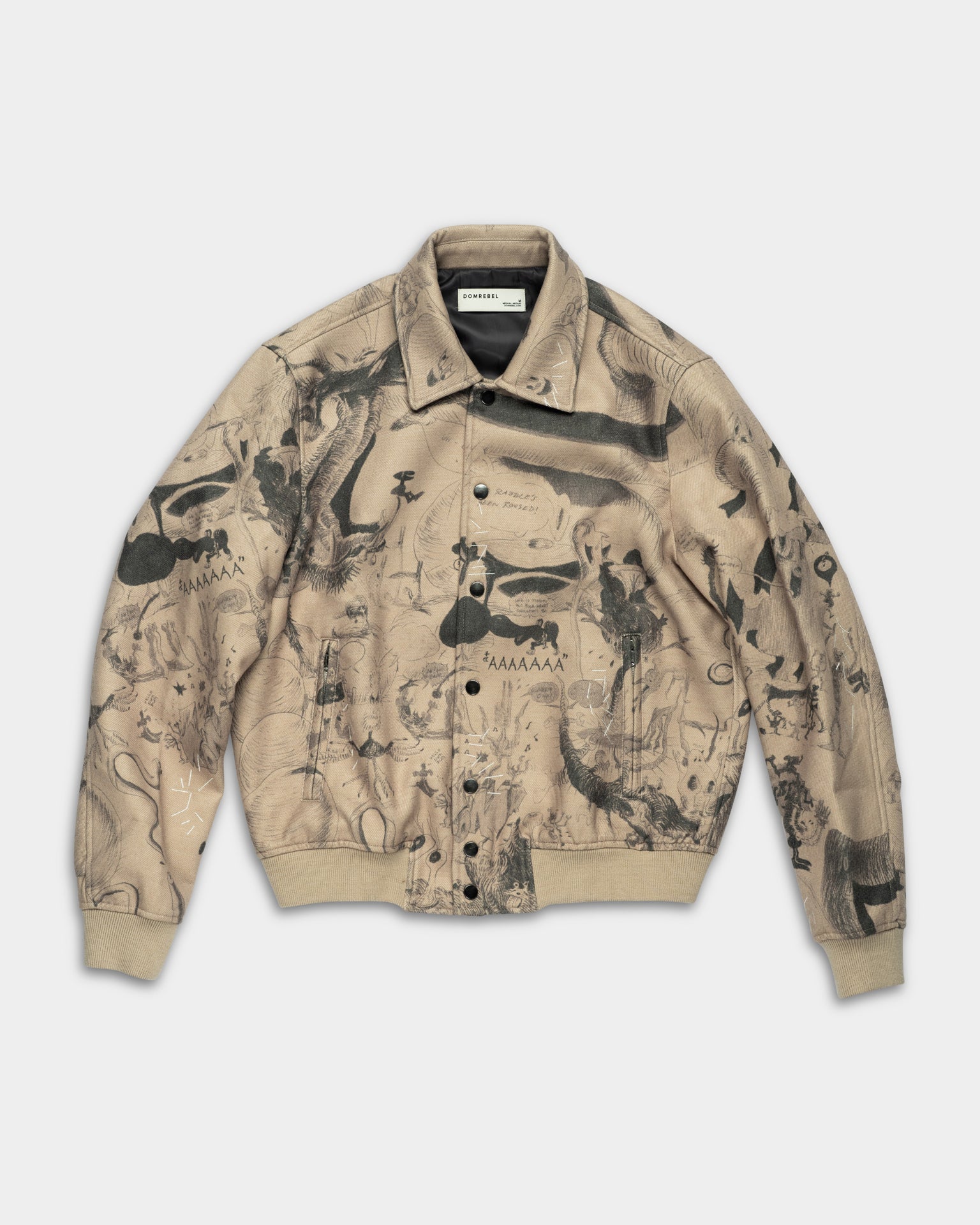 Dom Rebel Men's Megalo Bomber Jacket | Beige