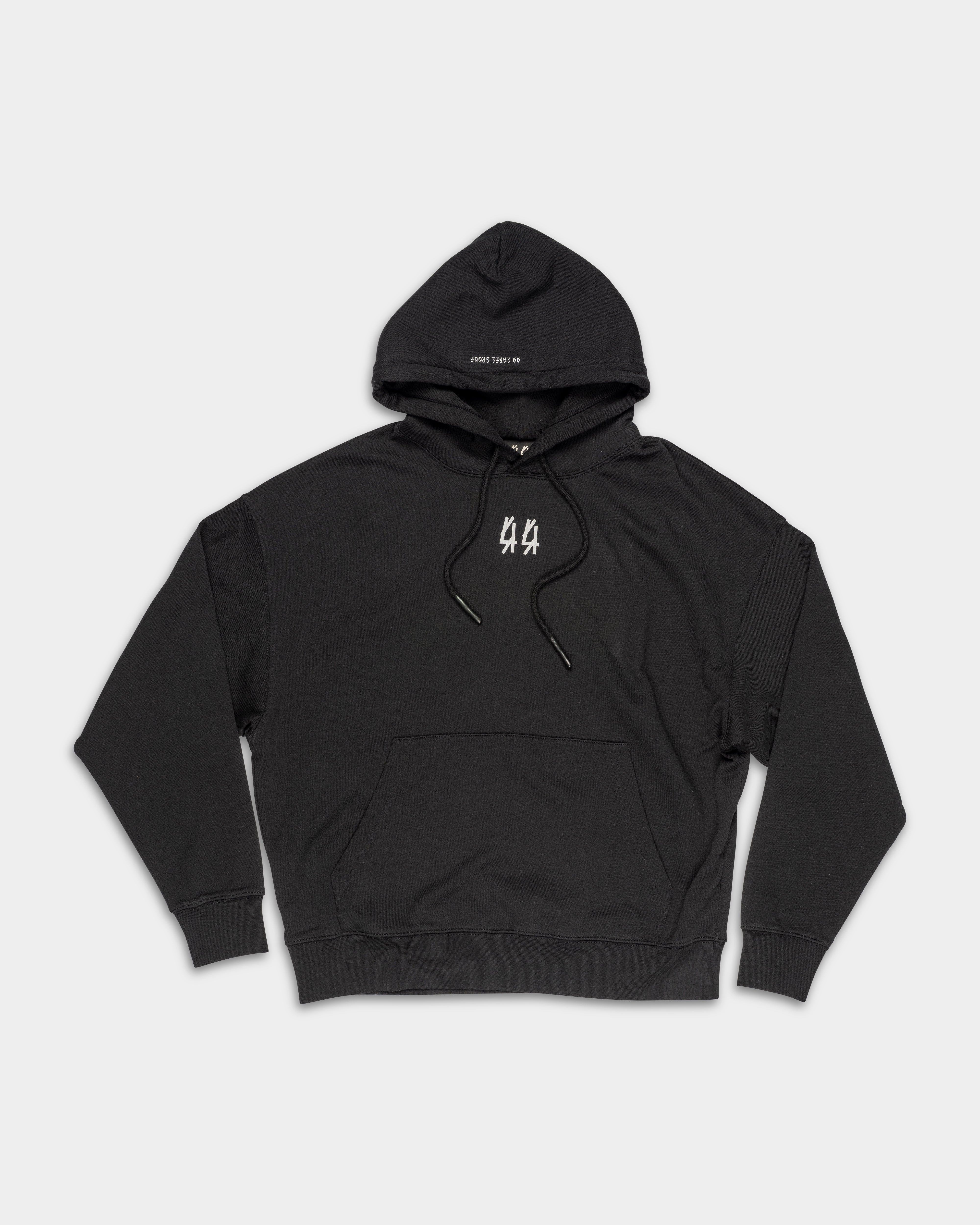 44 Label Group Men's Hoodie New Black/44 Corrosion | FA583-P664