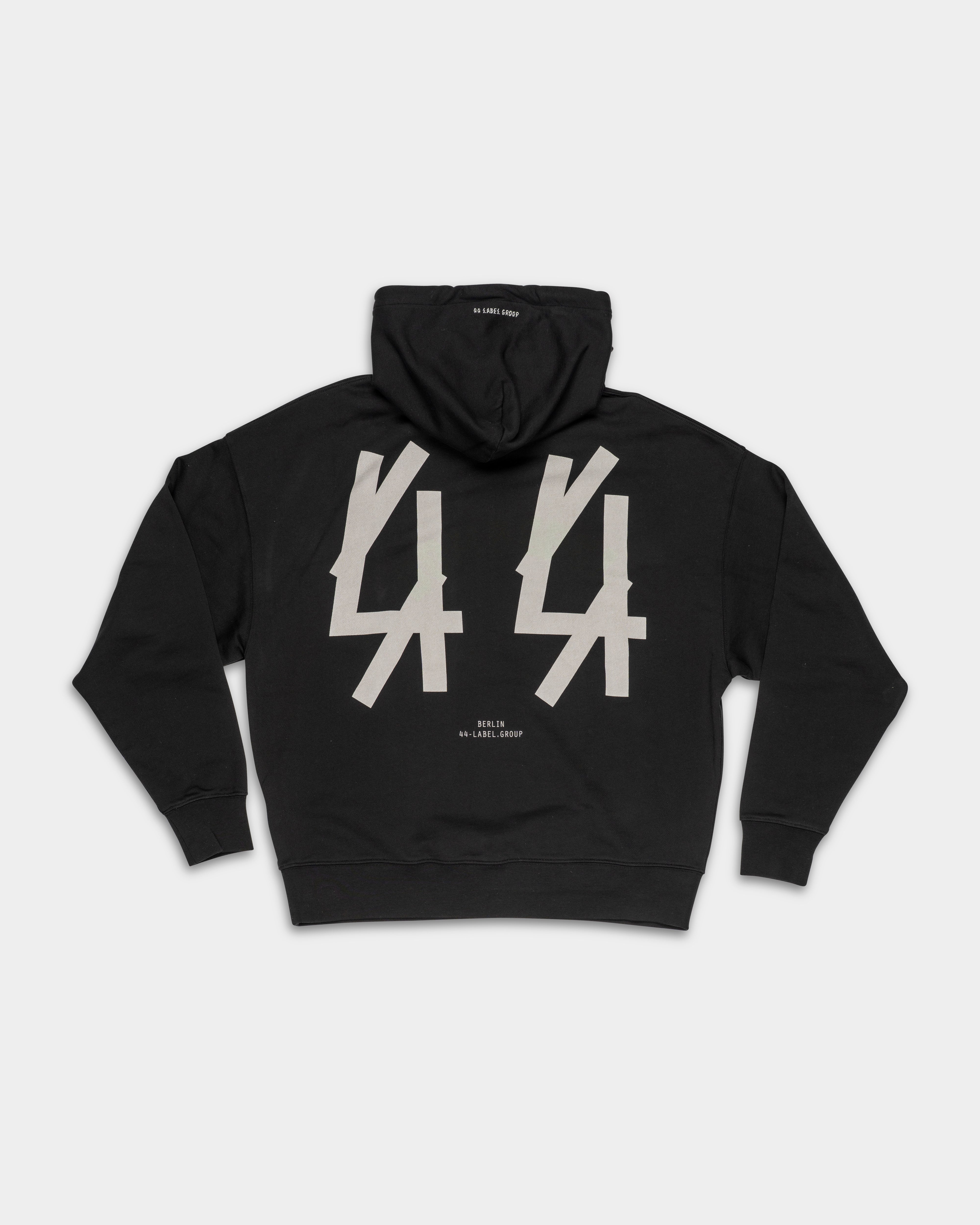 44 Label Group Men's Hoodie New Black/44 Corrosion | FA583-P664