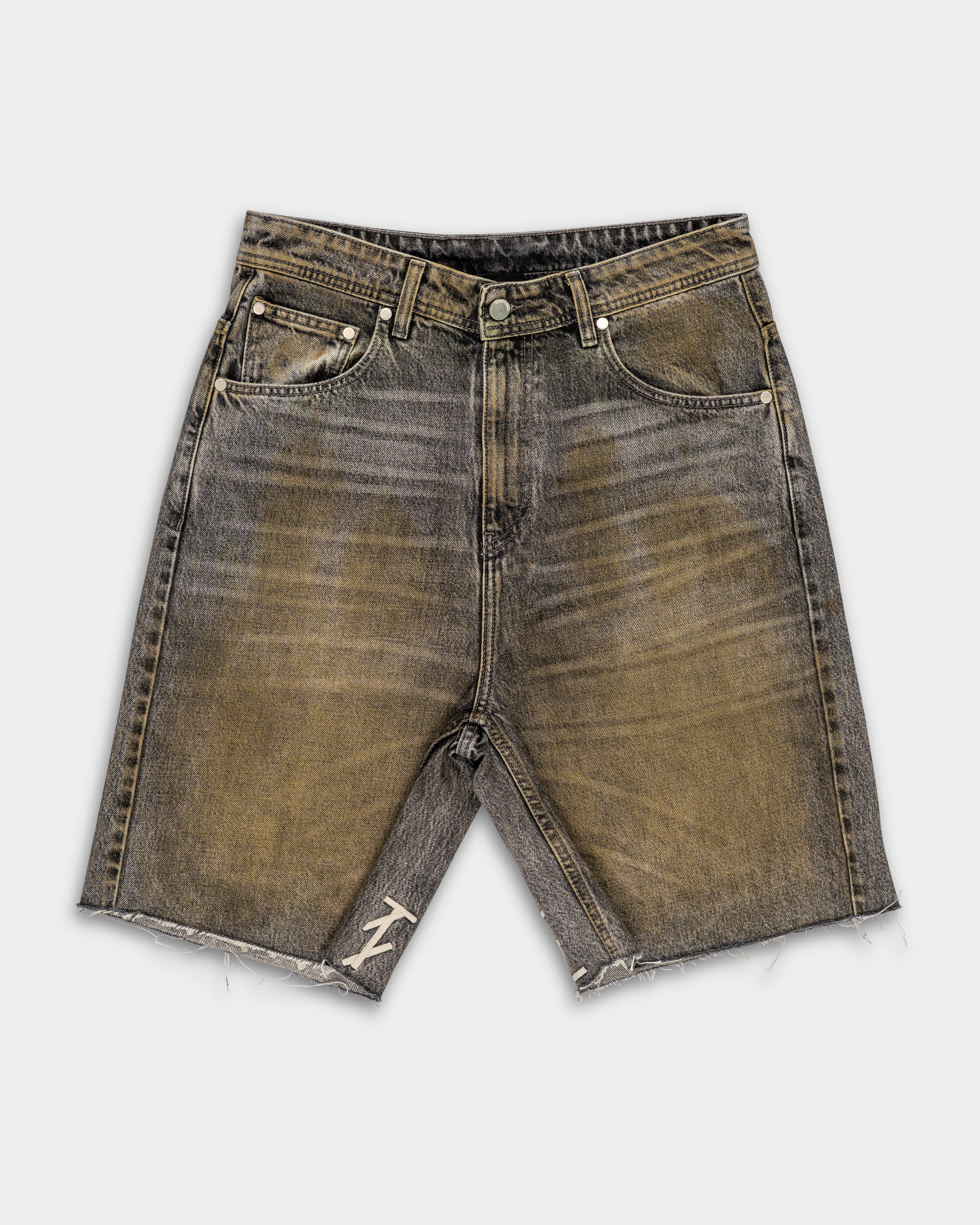 44 Label Group Men's 5 Pocket Wide Leg Shorts Greencast | FA685-P786