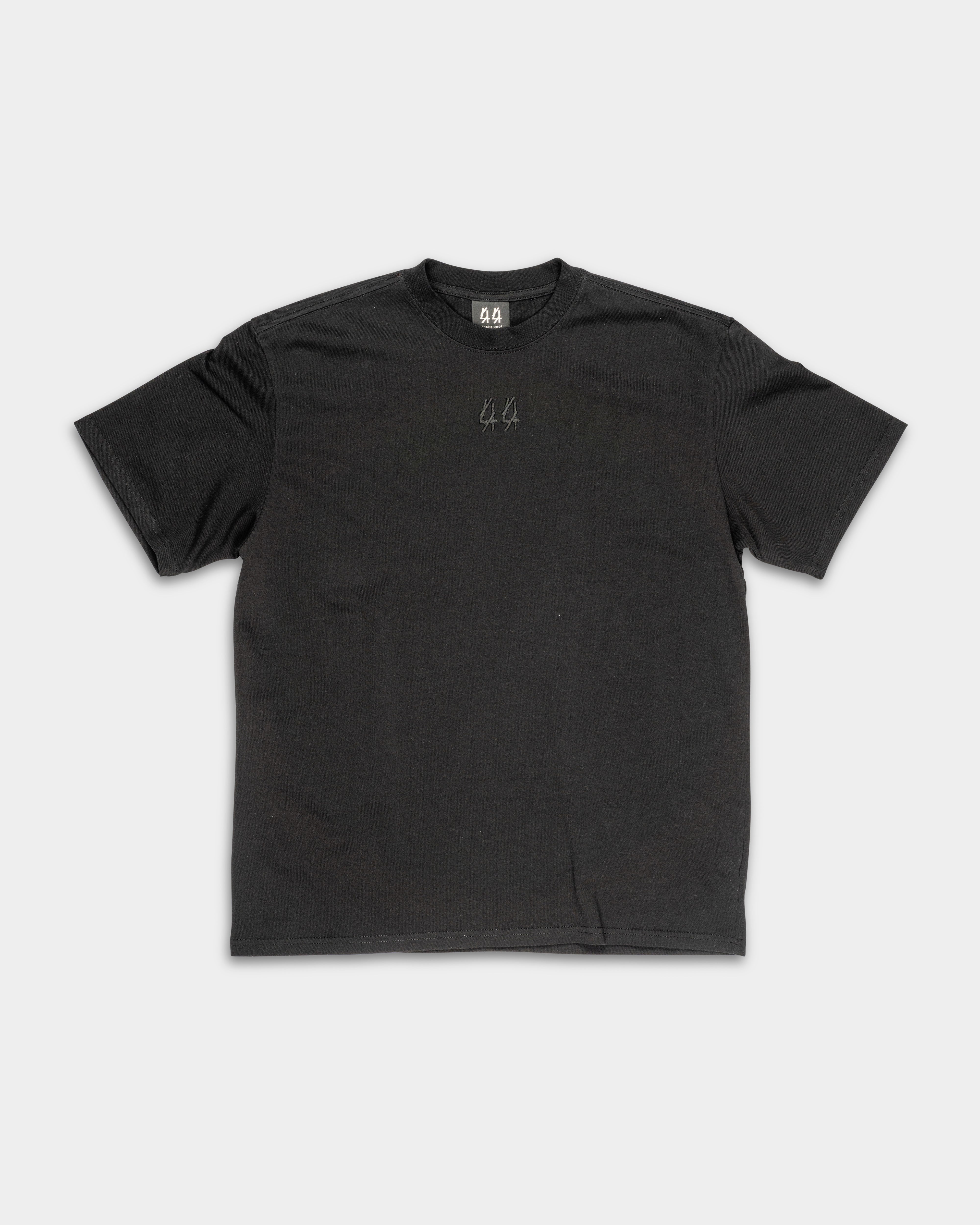 44 Label Group Men's Jersey Tee Black/44 Patched Solid Dirty White | FA706-P795