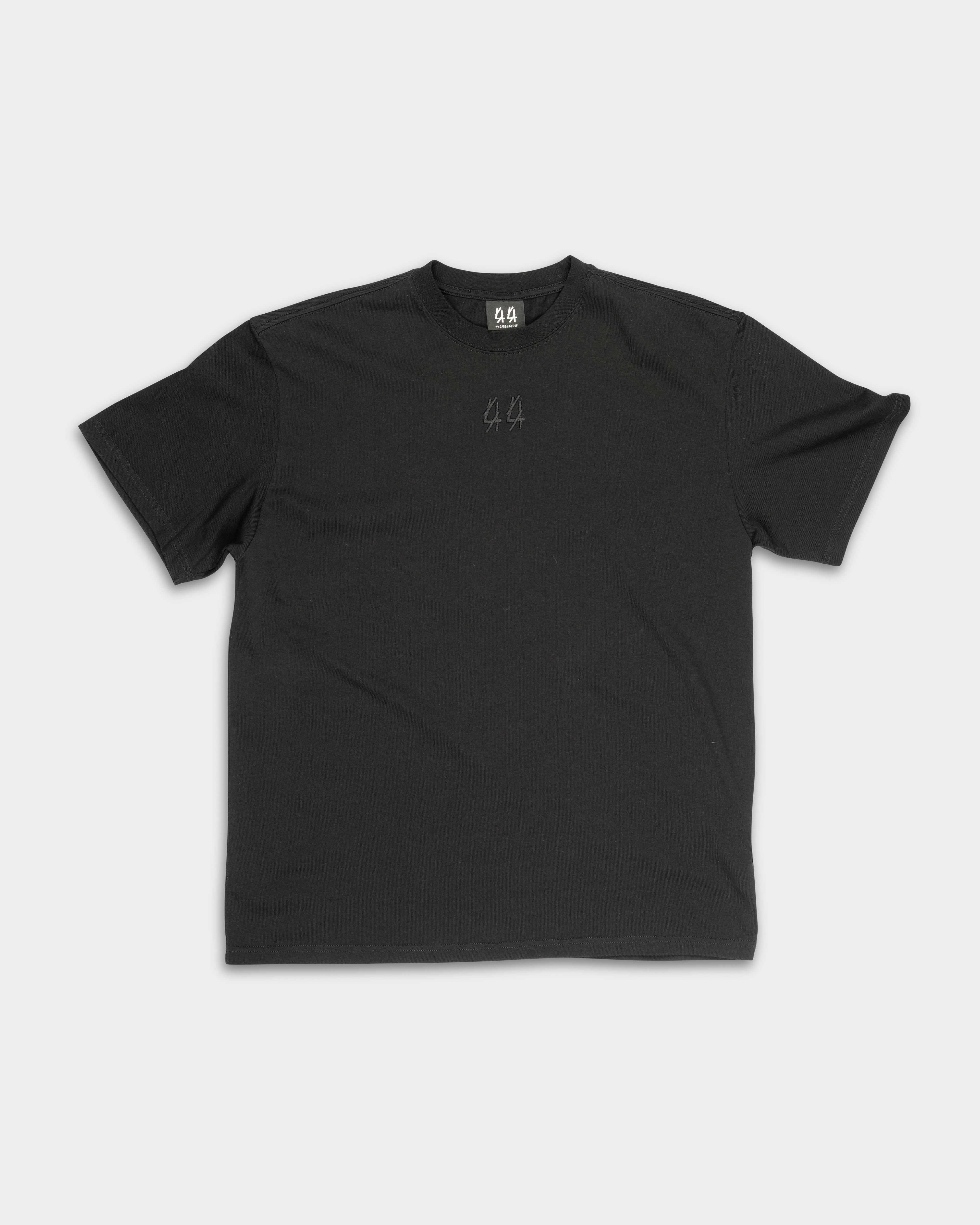44 Label Group Men's Jersey Tee Black/44 Patched Solid Risk Red | FA706-P794