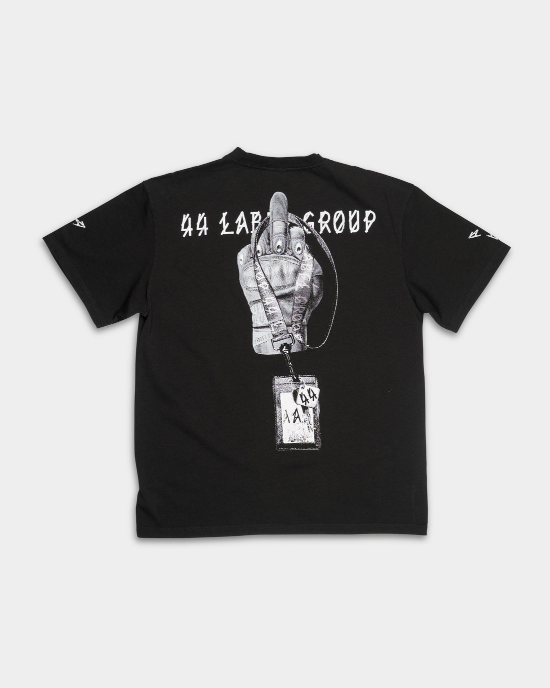 44 Label Group Men's Jersey Tee Black/Gloves Dirty White | FA706-P741
