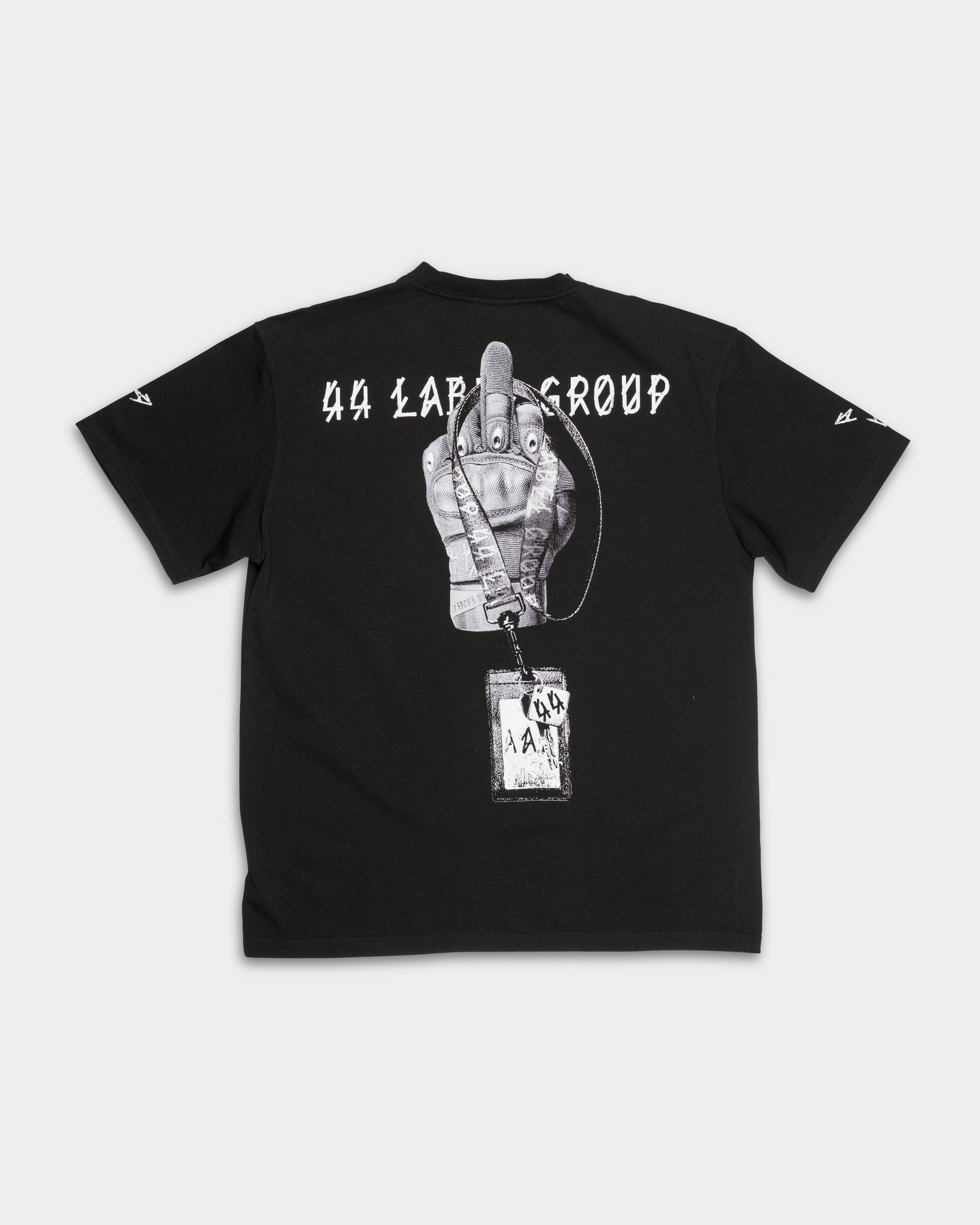 44 Label Group Men's Jersey Tee Black/Gloves Dirty White | FA706-P741