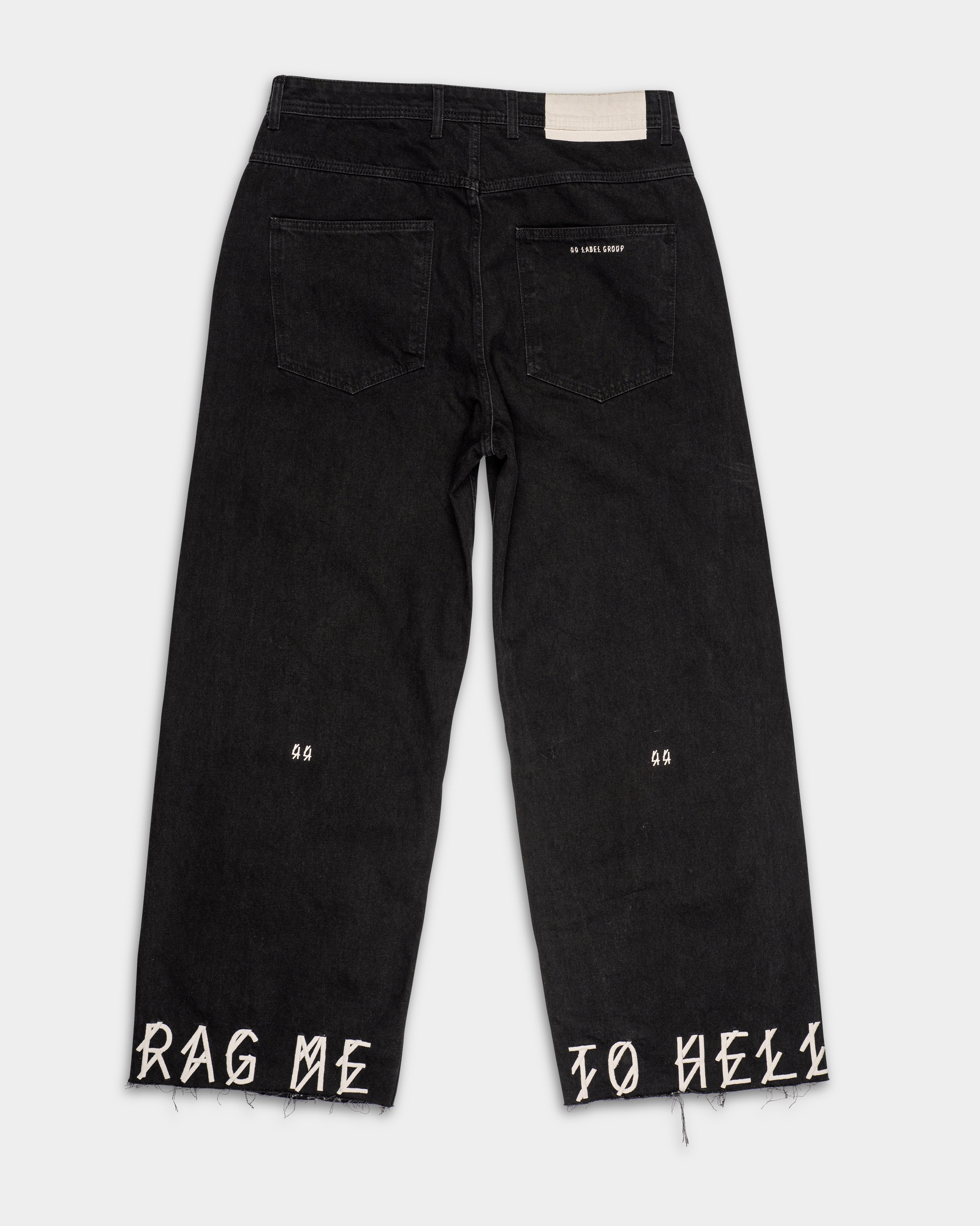 44 Label Group Men's Pappas Pant Black Denim | FA5777-P752