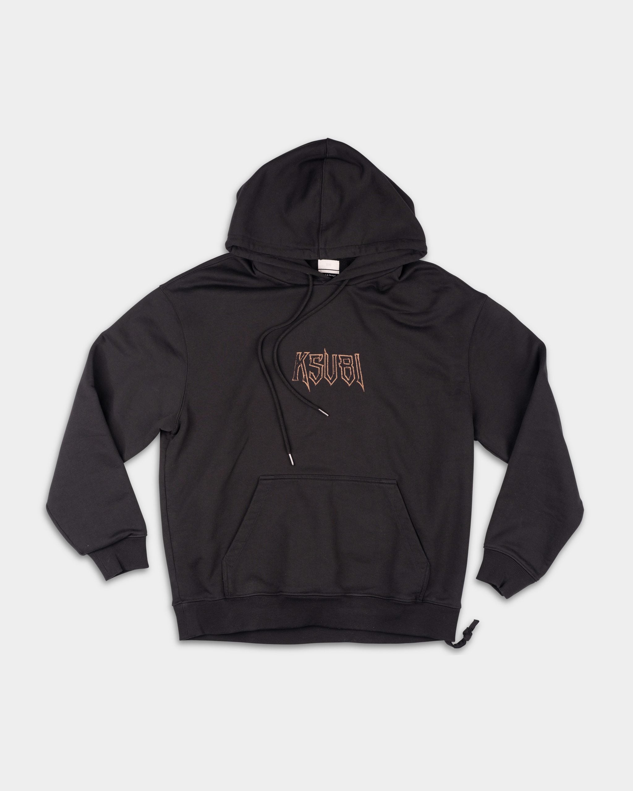 Ksubi Men's Knitted Kingdom Biggie Hoodie Jet Black MSP25FL005 BLK