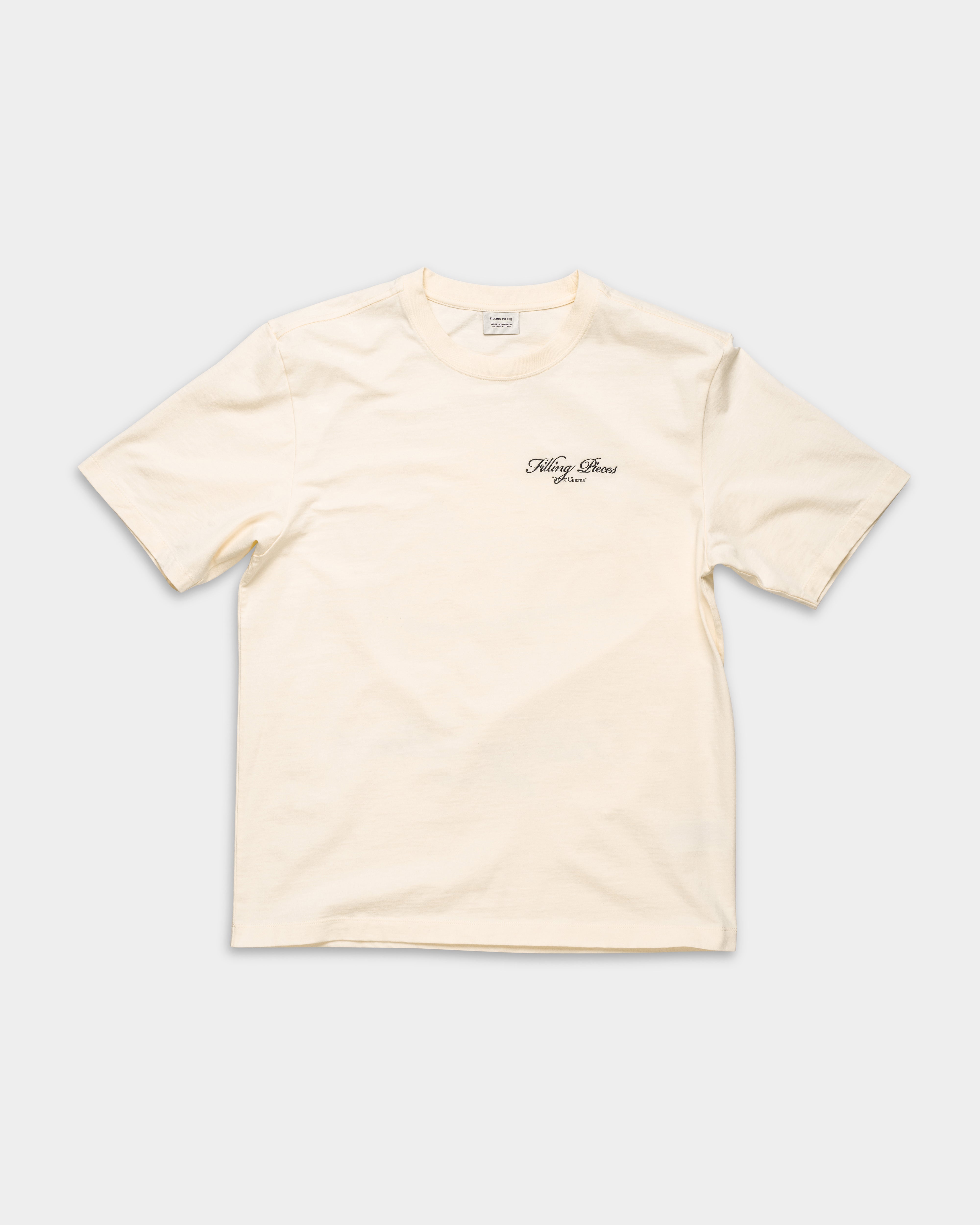 Filling Pieces Mens T Shirt Cinema Antique White | 422620500388-214