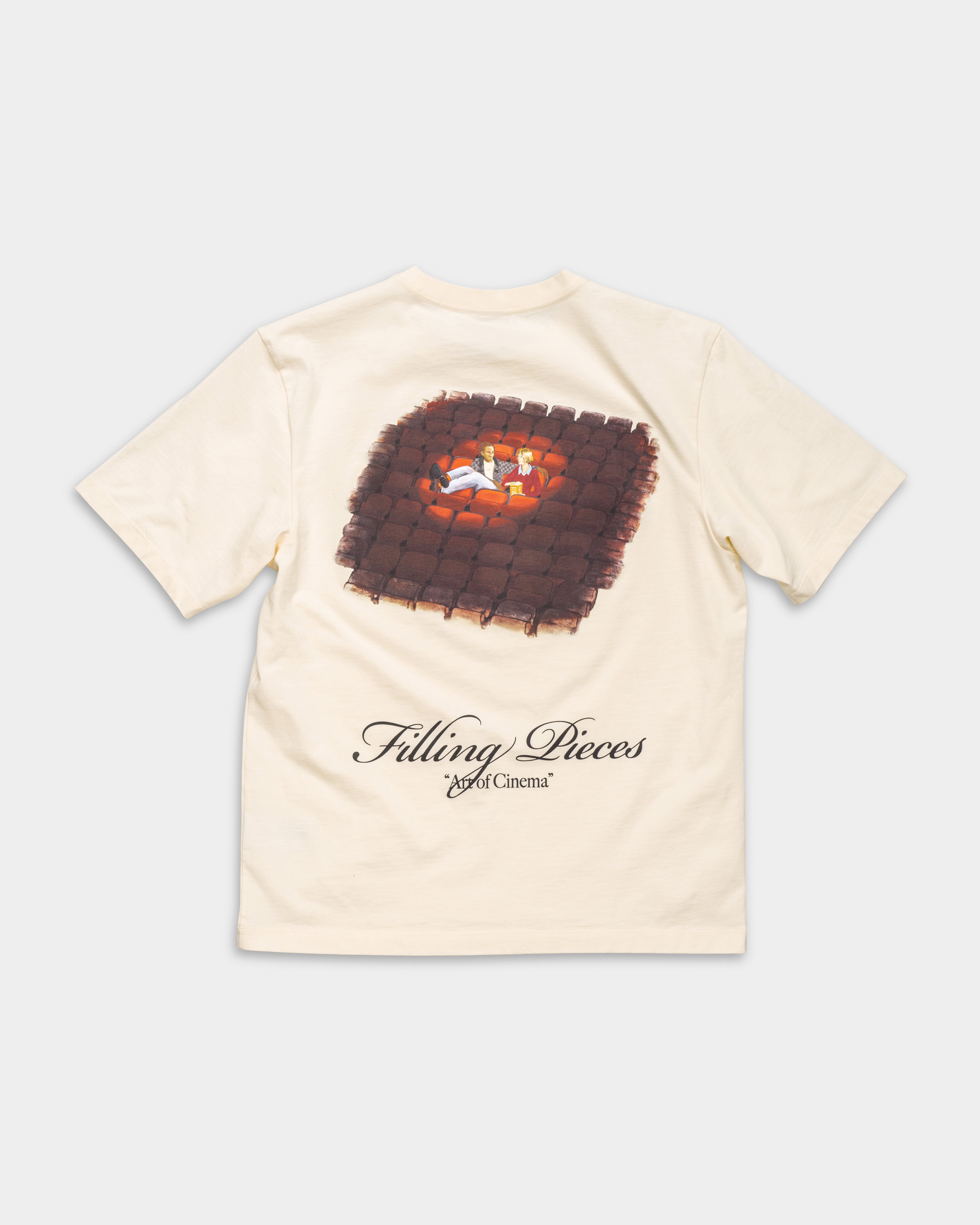 Filling Pieces Mens T Shirt Cinema Antique White | 422620500388-214