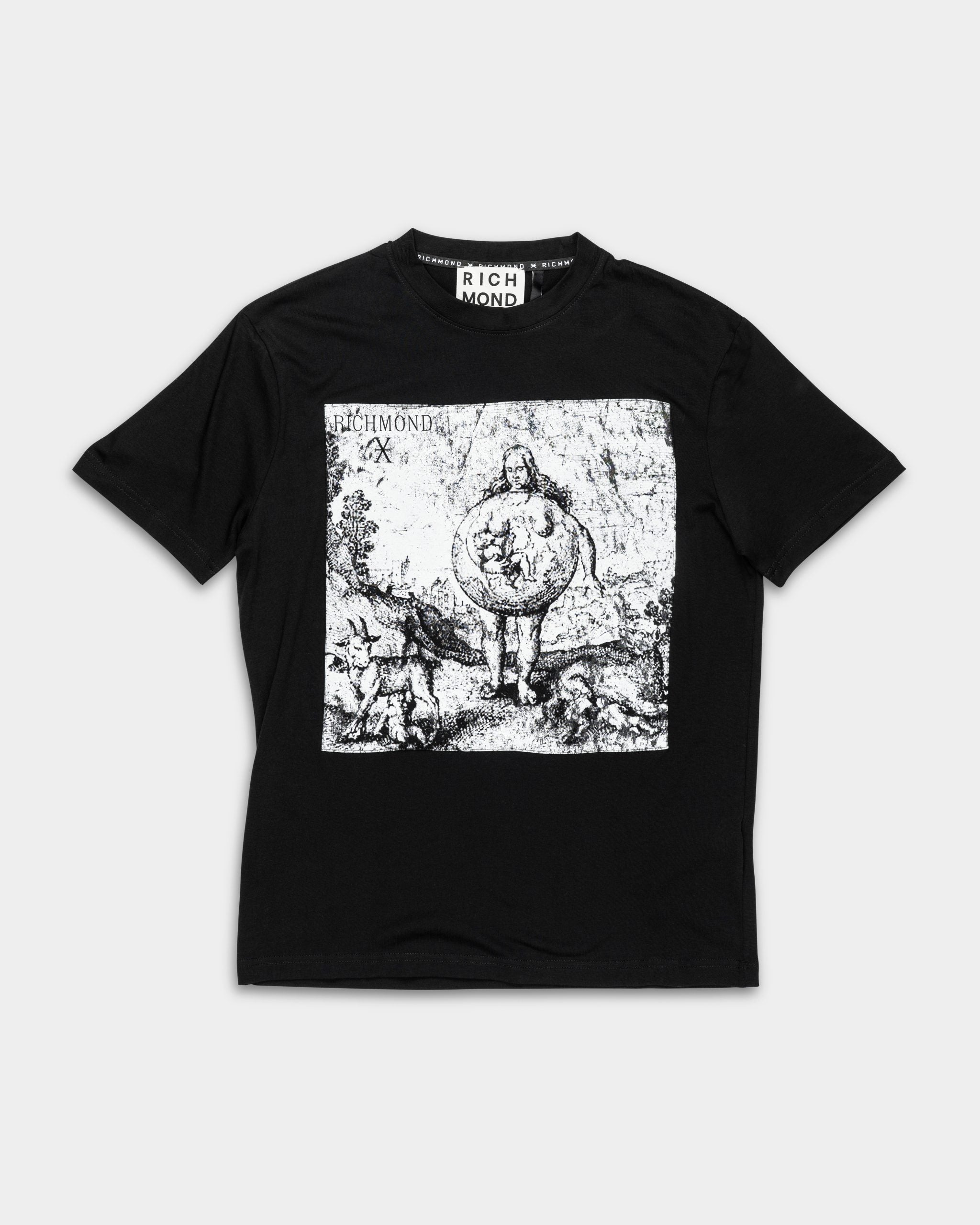John Richmond Men's Over Tiyam T Shirt | UMA25192TSP8-Black
