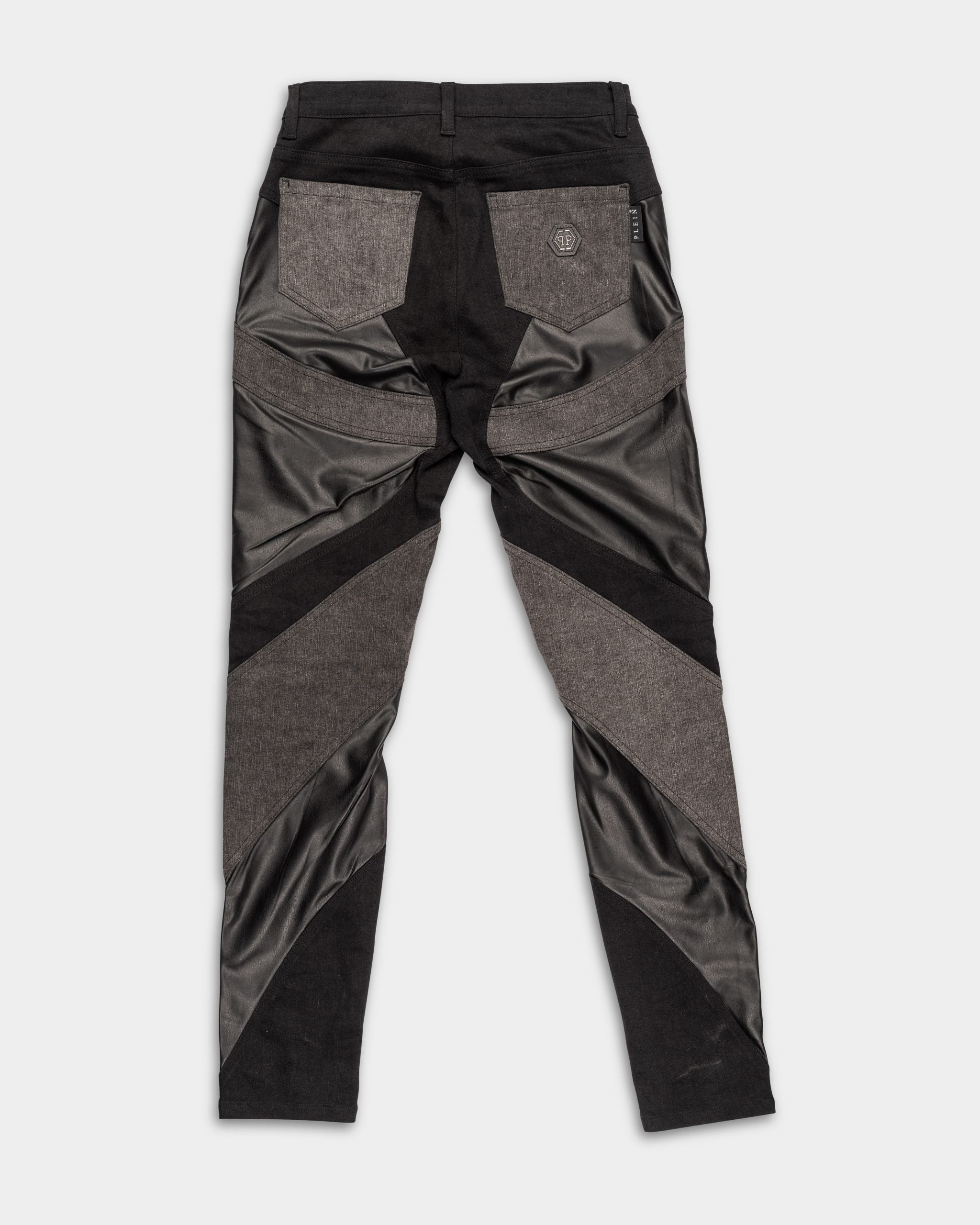 Philipp Plein Women's Multicutting High Waist Denim Trousers Jegging Fit Black WDT2652 PDE004N 02