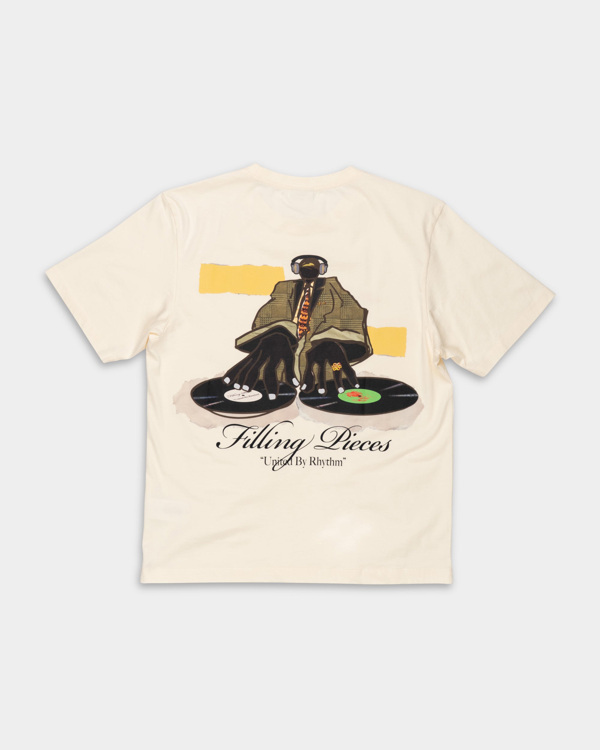 Filling Pieces Men's T Shirt DJ Antique White | 422520500241-214