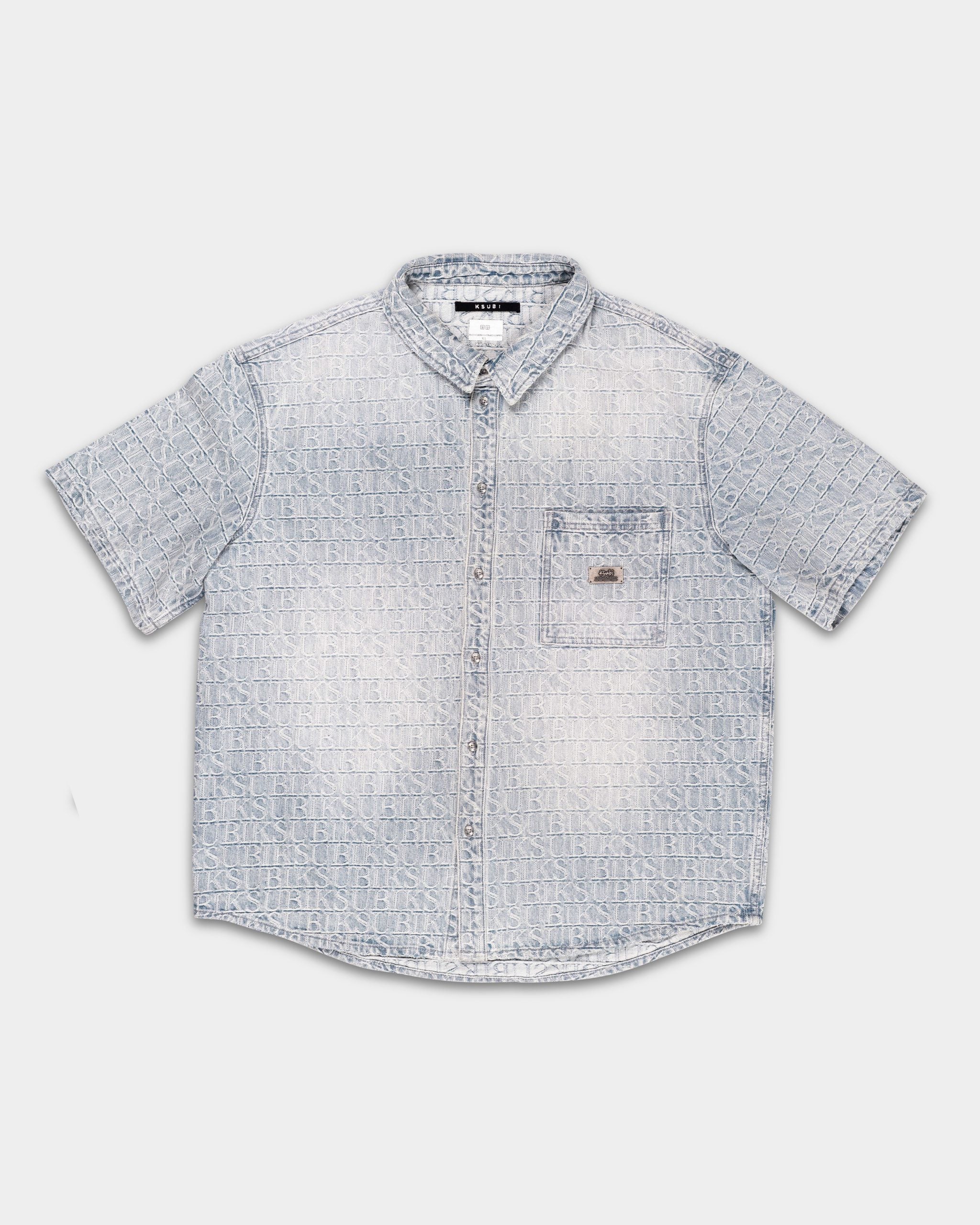 Ksubi Men's Woven Boxer SS Shirt MPF25SH002 DNM