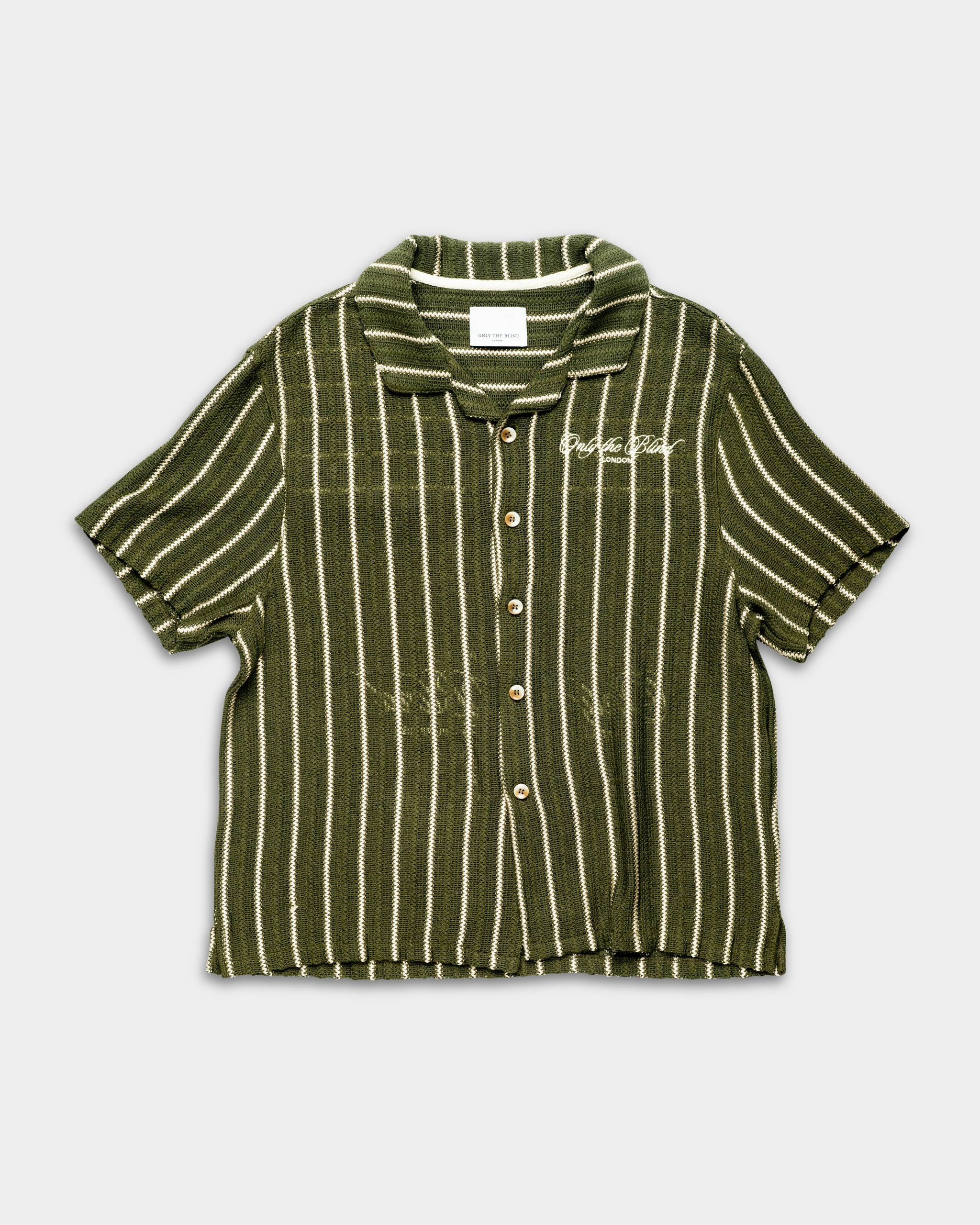 Only The Blind Greenwood Crochet Shirt Green | OTB-SH1578