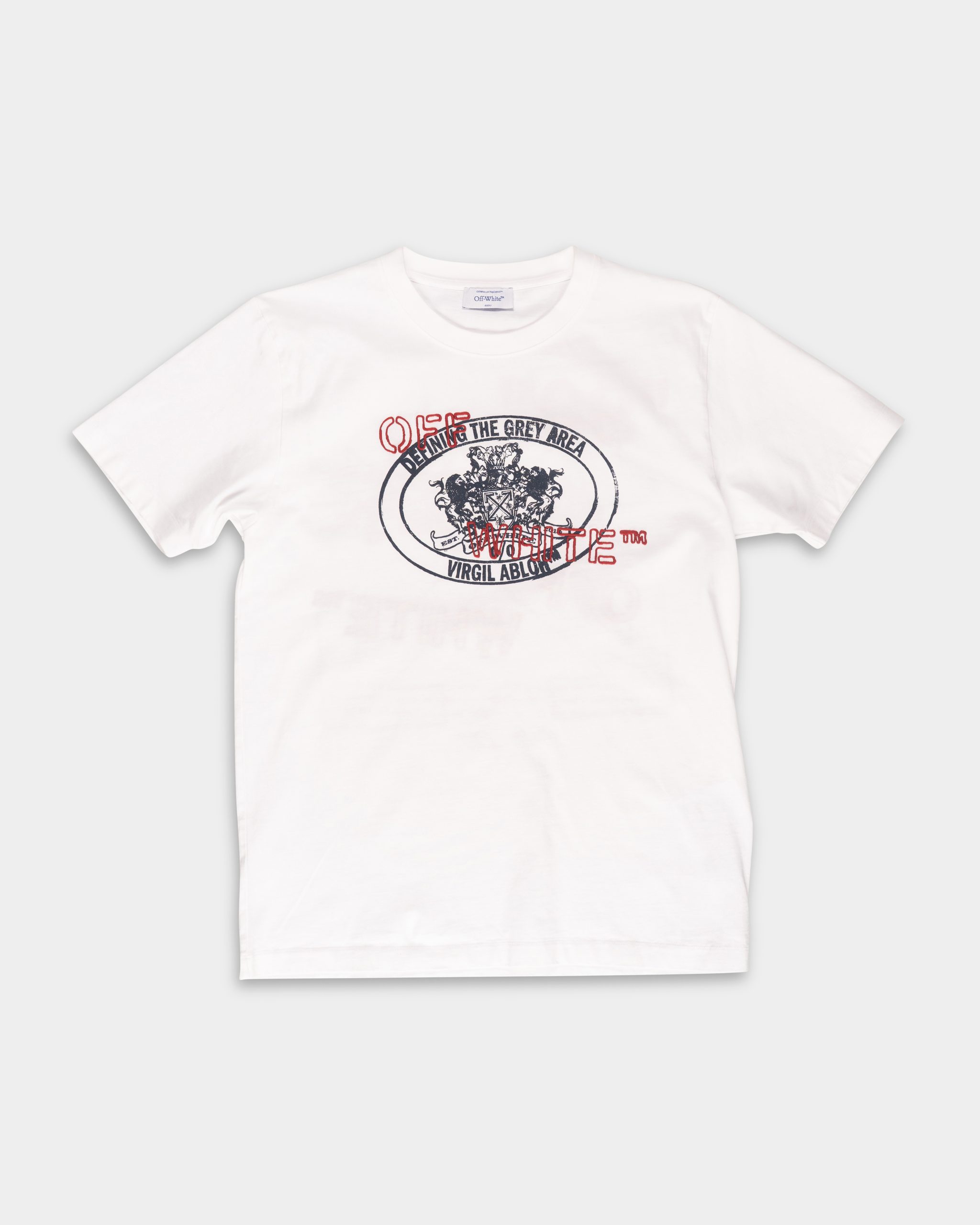 Off White Men's Stamp Arrow Slim SS Tee | A027F5J00E0183-White/Dark