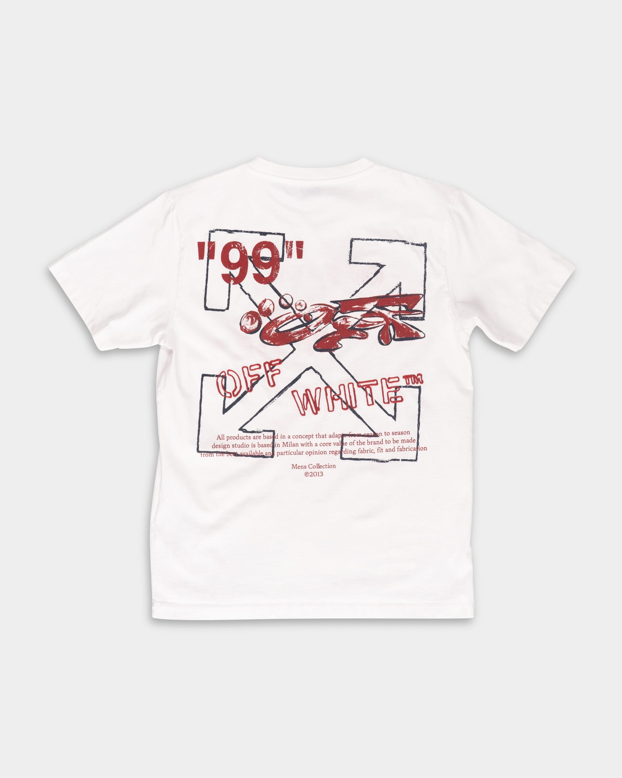 Off White Men's Stamp Arrow Slim SS Tee | A027F5J00E0183-White/Dark