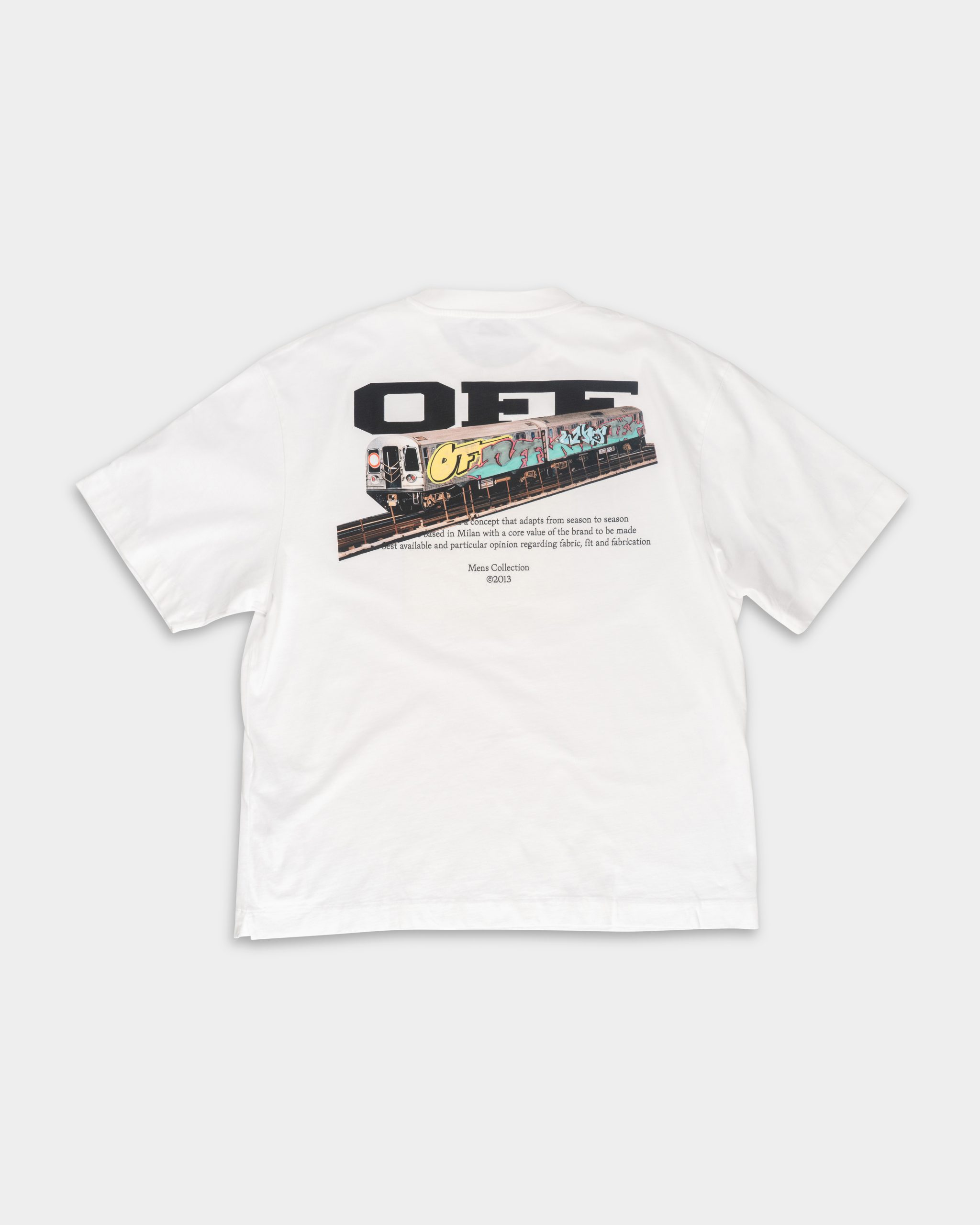 Off White Men's Train Off Skate SS Tee | A120F5J0040110-White/Black