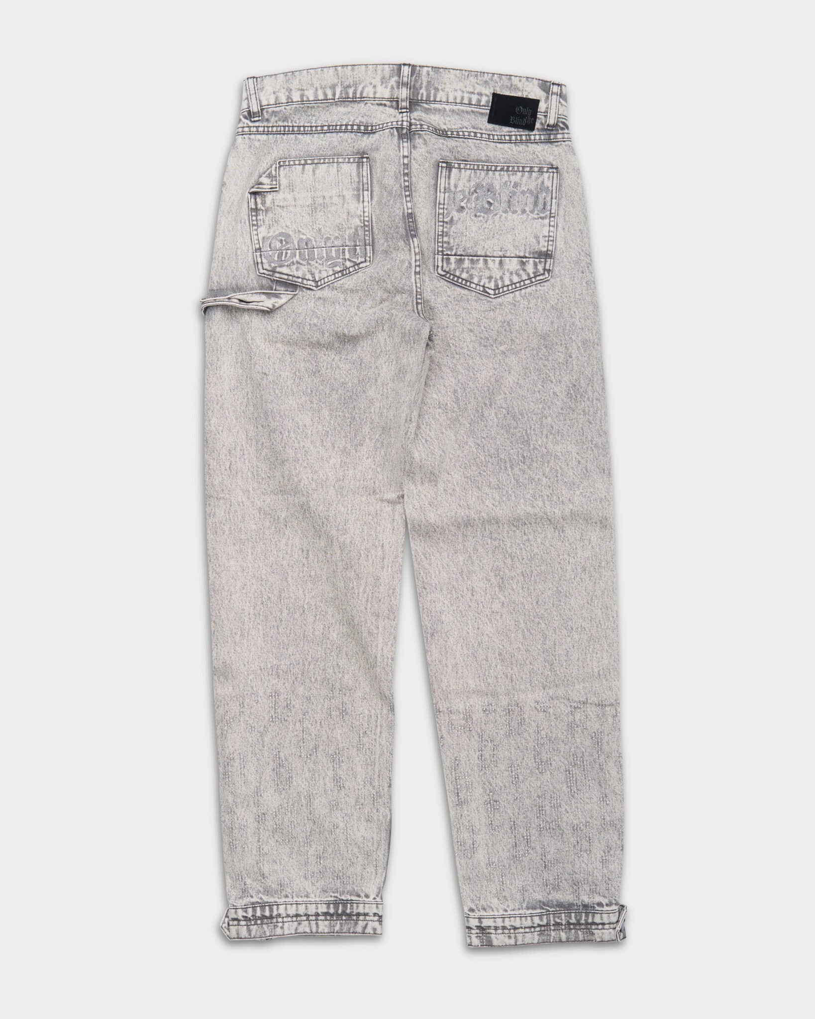 Only The Blind Grey Monogram Stone Denim Jeans OTB-D1392