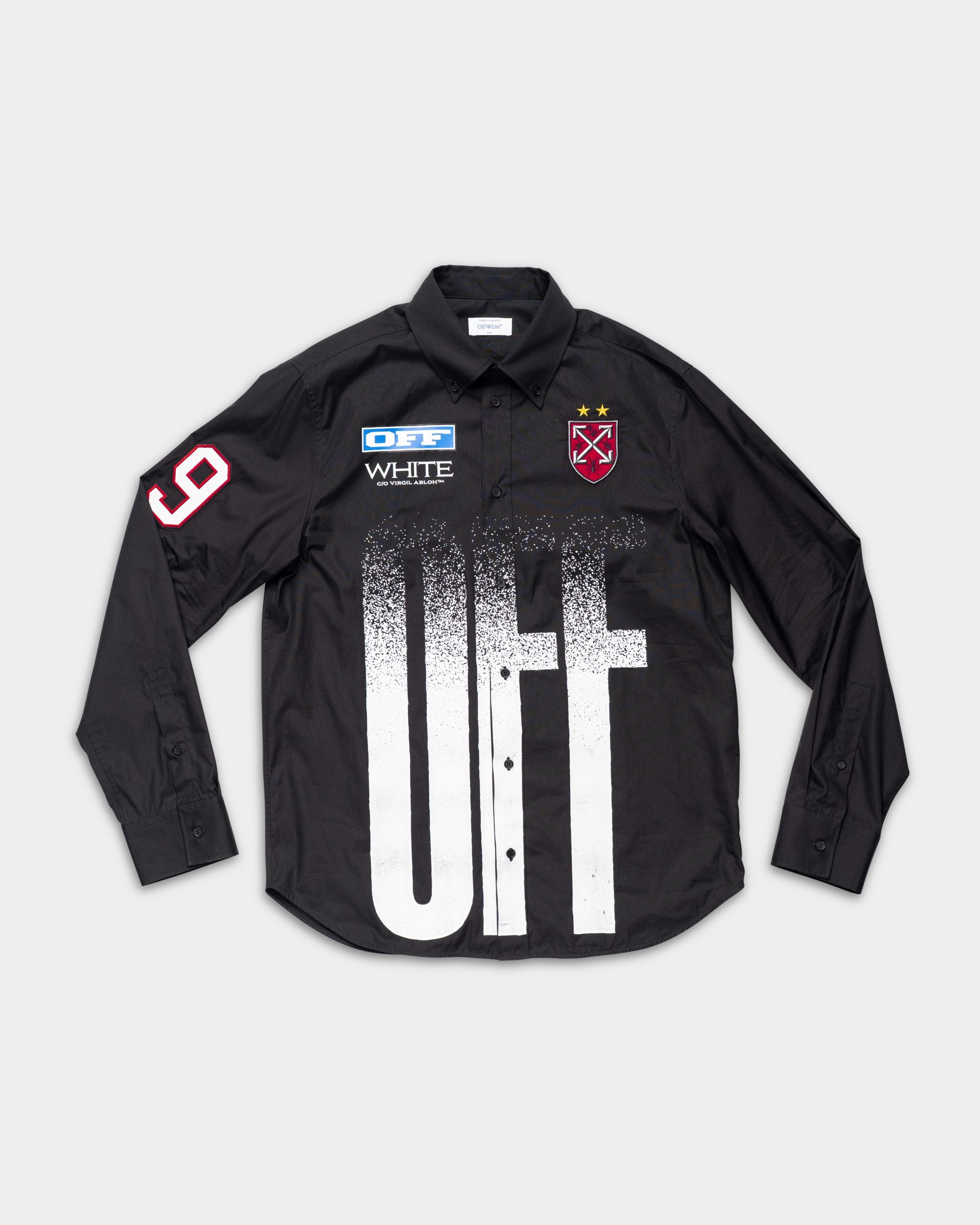 Off White Men's Big Off Grad Popl Regular Shirt | 44MGE04MF5F0021001-Black/White